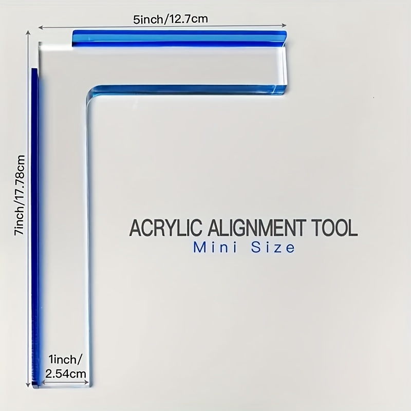 Image of Transparent Acrylic Gel Plate Alignment Ruler - Precision Printmaking And Paper Positioning Tool, Thick And Durable