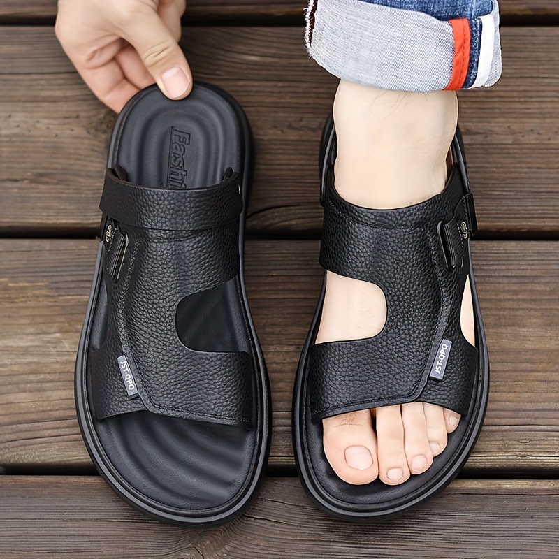 sandálias de praia masculinas, antiderrapantes e duráveis, sapatos de   para exterior, calçado de praia de verão de secagem rápida e  , sapatos de férias   e confortáveis. detalhes 4