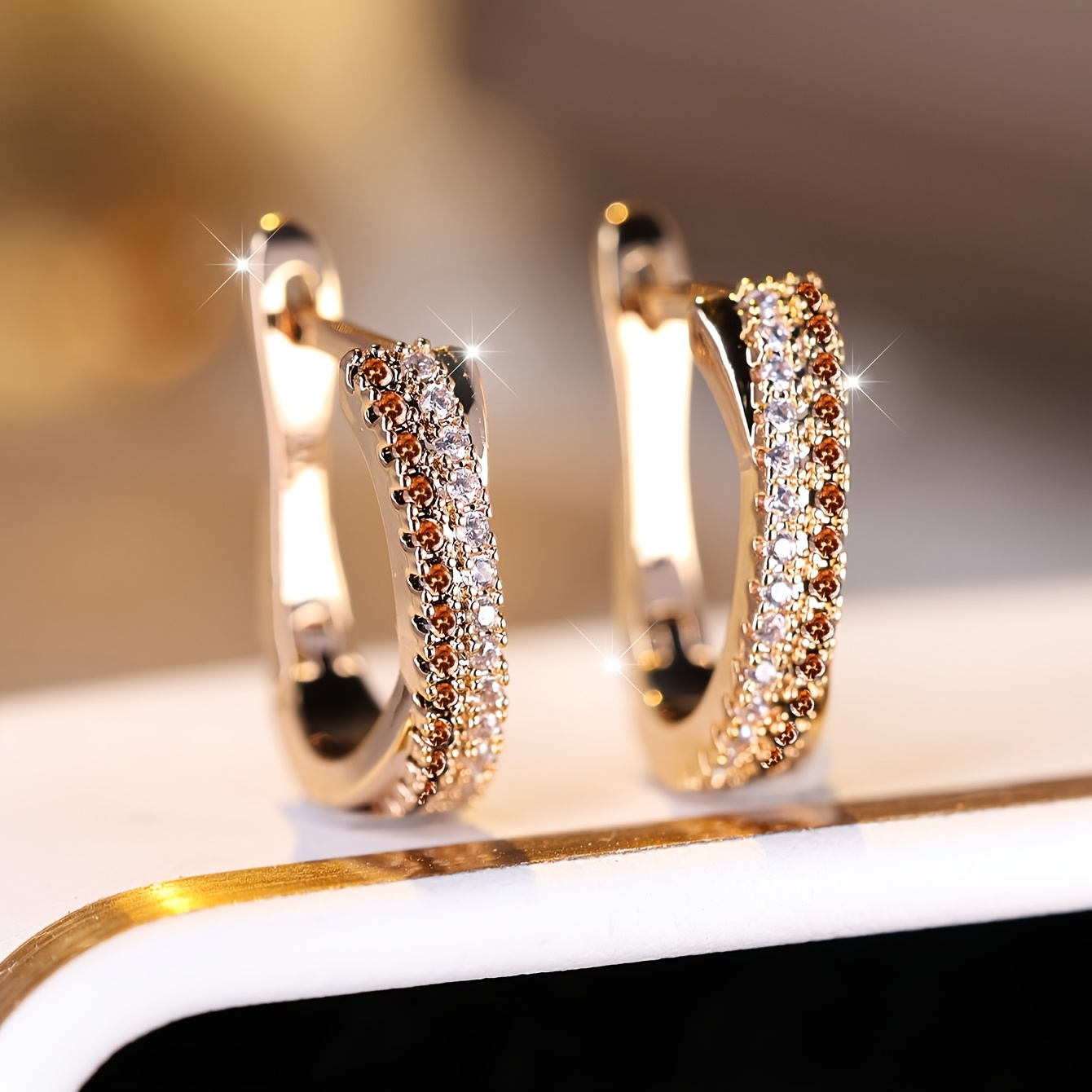 Cute Multicolor Synthetic Zirconia Fashion Earrings, Gift-Ready