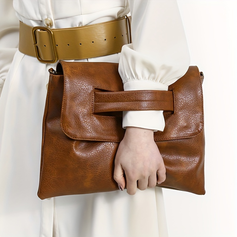 Image of New Women's Handbag, Stylish, Large Capacity, Briefcase, Women's Easy Single Shoulder, Cross-body Bag, Versatile Clutch, Envelope Bag, Office Business Tablet Bag, High-quality Texture, Trendy Women'