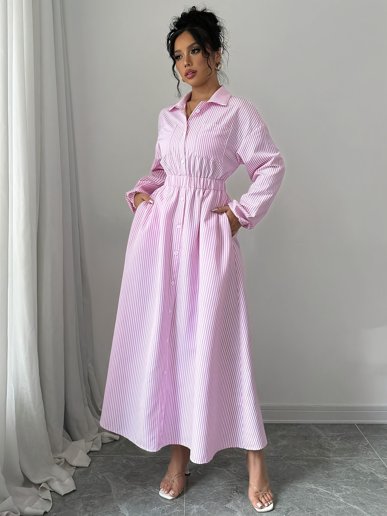 pink and purple striped dress womens Sonny Pink Striped Tunic Dress | Women's Clothing