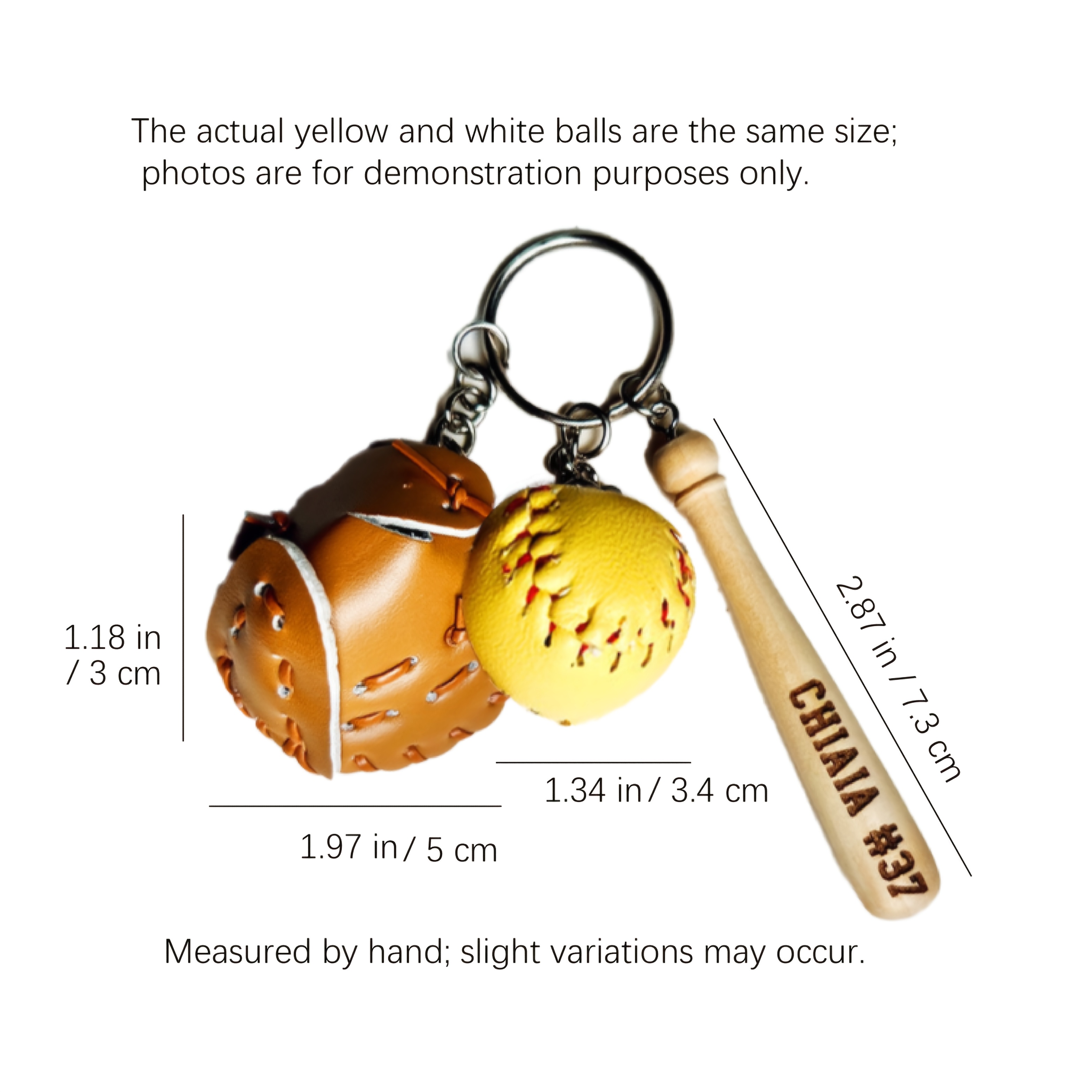 TEMU Custom Engraved-softball Keychain Bag Tag Softball & Baseball Keychain Personalized Sports Gift For Athletes And Fans