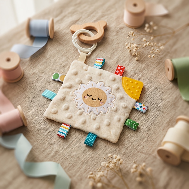 Lamb Plush Fabric Pacifier Blanket Toy