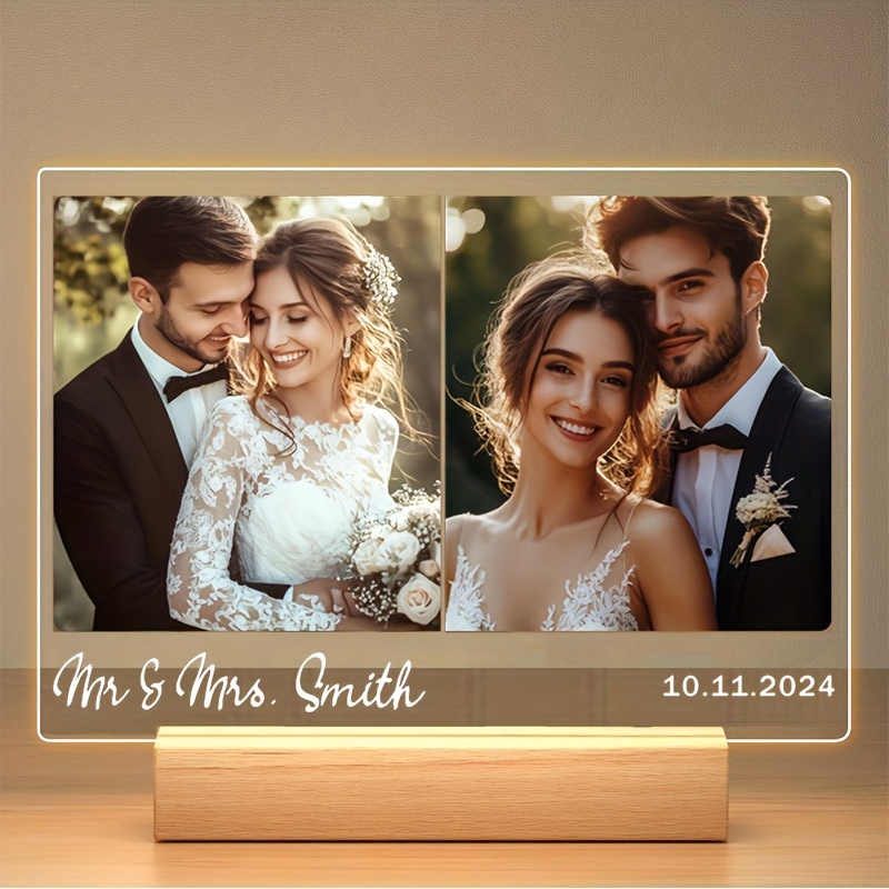 TEMU A Personalized Night Light That Customized With Text And Images, Suitable For Mother's Day, Father's Day, Valentine's Day, Weddings,