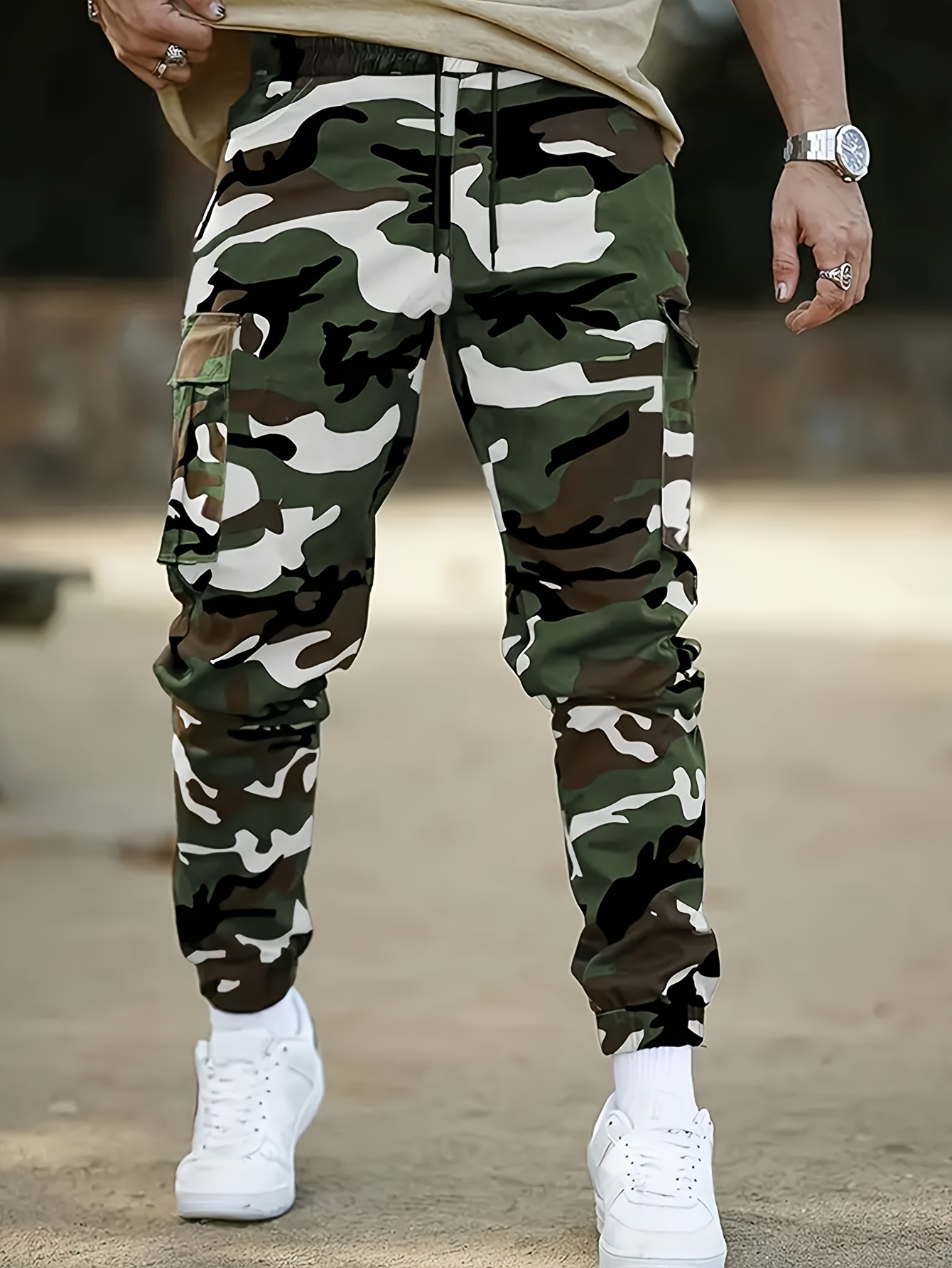 men's cargo pants military style camouflage Temu Greece