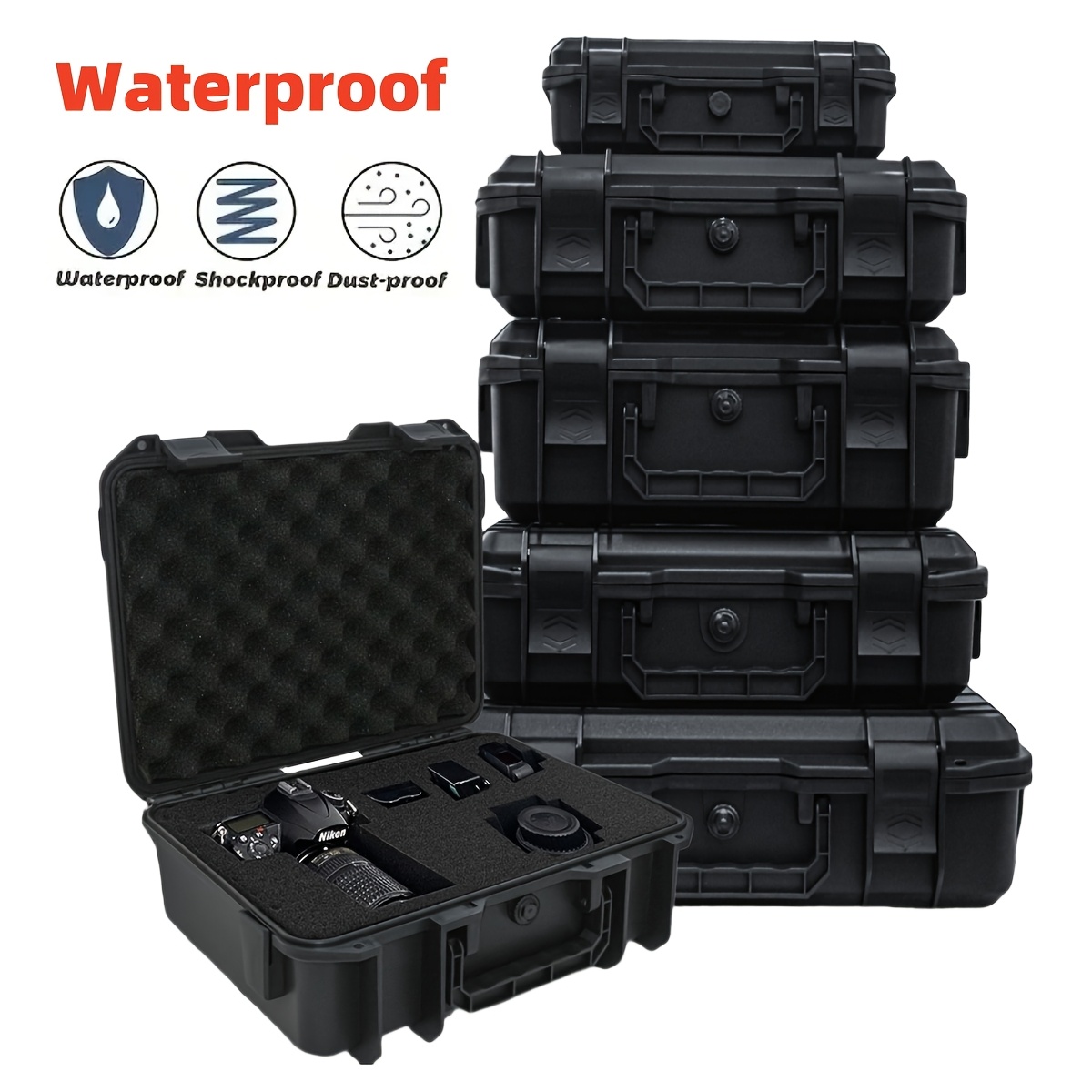 

Foam Rigid Camera Cover - Waterproof, Shock-proof And Dust-proof, Suitable For Photographic Equipment, Audio And Video Equipment, Drones And Tools - Pp Material, Safety Closure Design