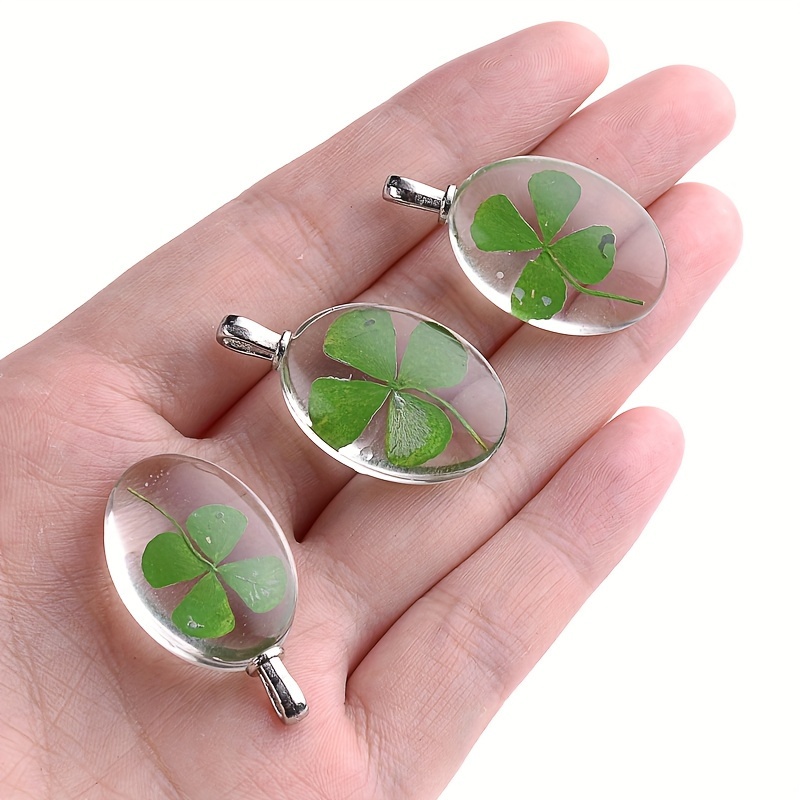 

6pcs Handcrafted Resin Charms With Real Dried , Transparent Glass Sphere Pendants For Necklace, Bracelet & Keychain Making