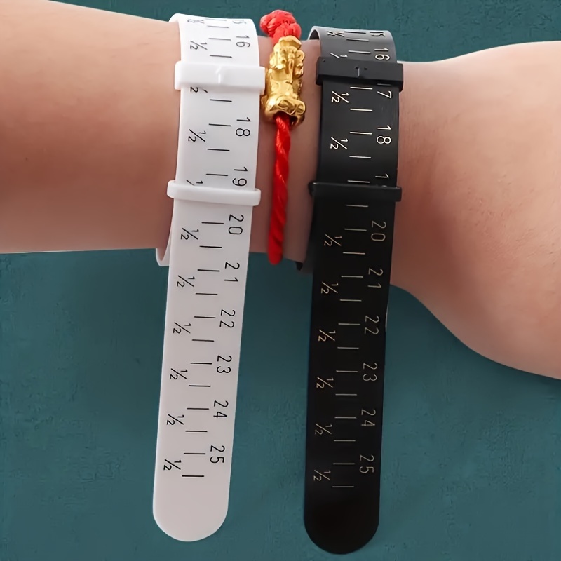 

1pc Plastic Bracelet Sizer Jewelry Measuring Tool For Wrist Sizing - Convenient Bangle Measurement Guide For Bracelet, Bead & Belt Making - Abs Material, No Power Required