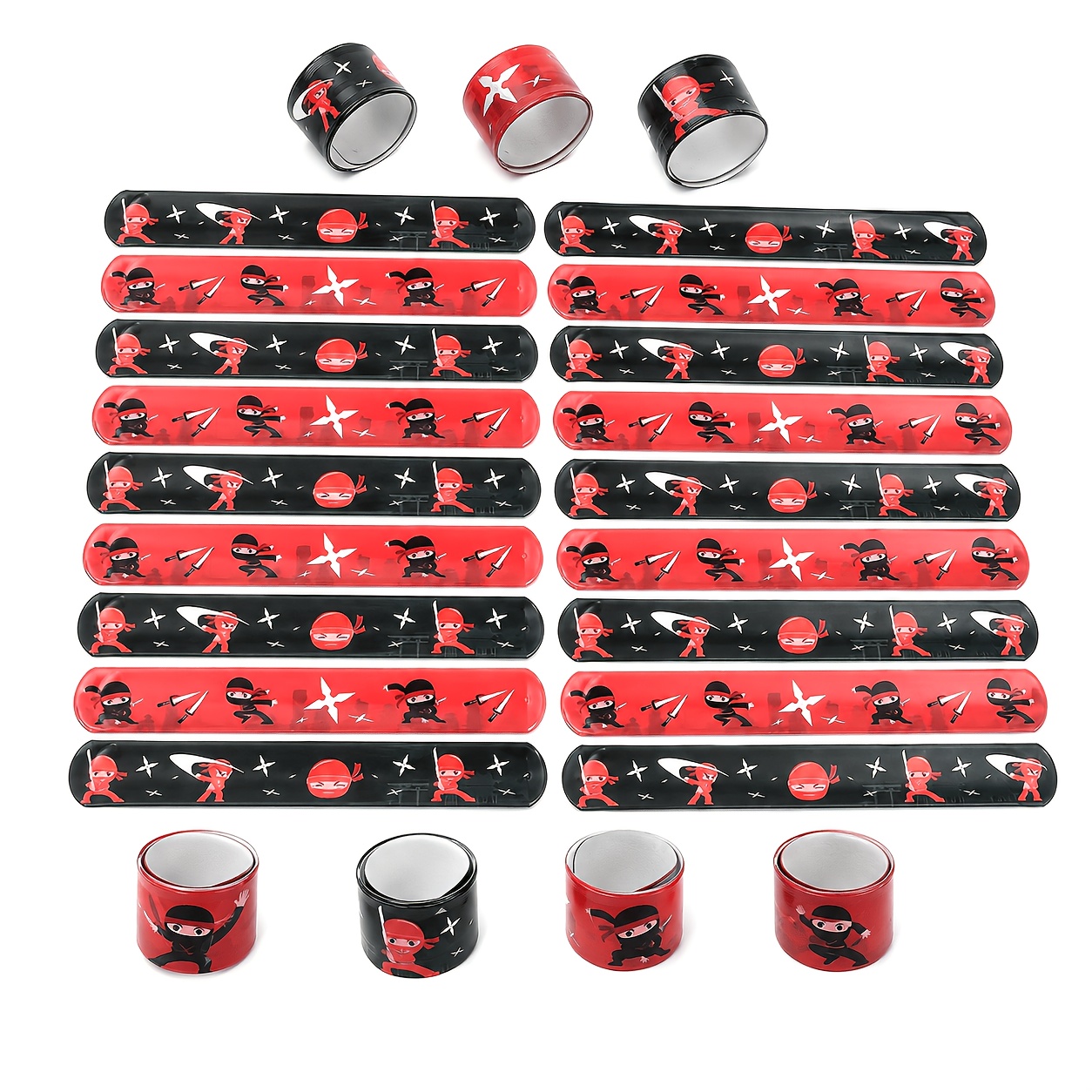 TEMU 36pcs Ninja Slap Bands For Kids, Ninja Party Favors, Halloween Christmas Gifts, Classroom Rewards, Fillers, Birthday Party Supplies