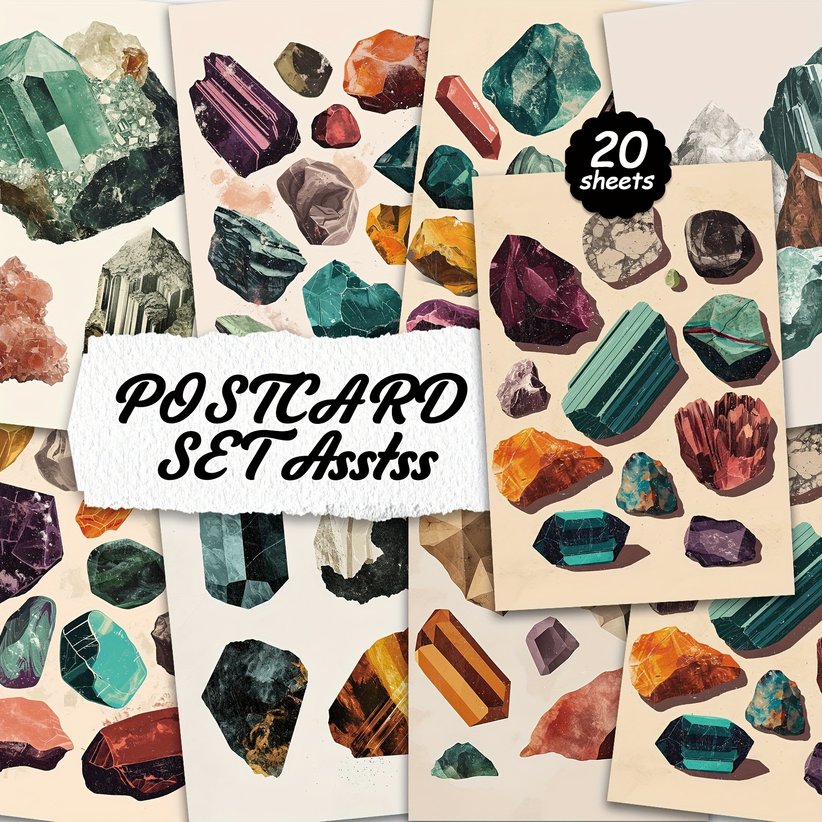 TEMU Set Of 20 Ore Postcards For English Scrapbooking, Rubbish Diaries, Handicrafts, Greeting Cards, Christmas Decorations, Halloween, Thanksgiving