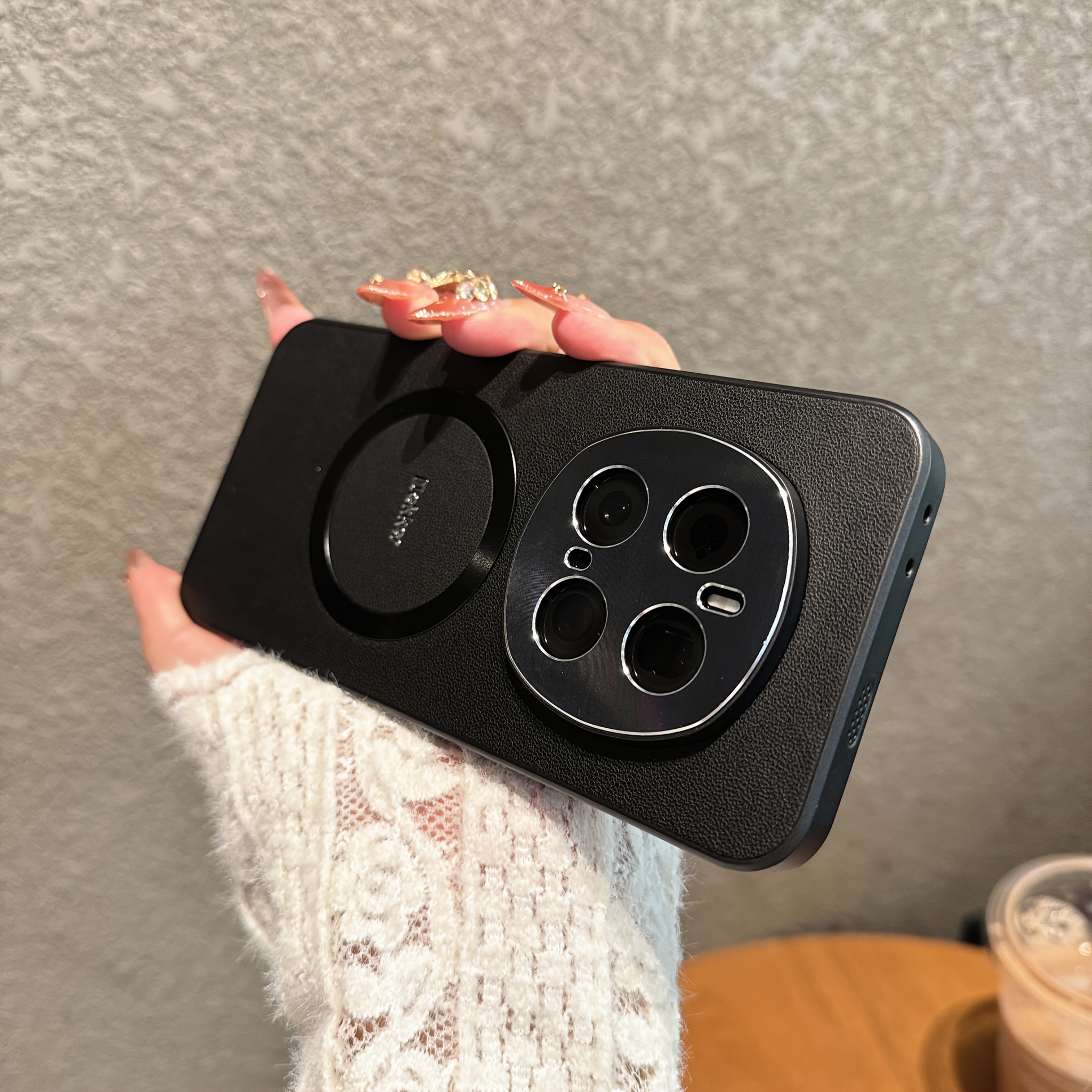 TEMU Phone Case - Suitable Magic 7/magic 7 Pro Lychee Pattern Phone Case, Supports , Ultra-thin, Luxury, Matte Texture, Trendy, And With Lens