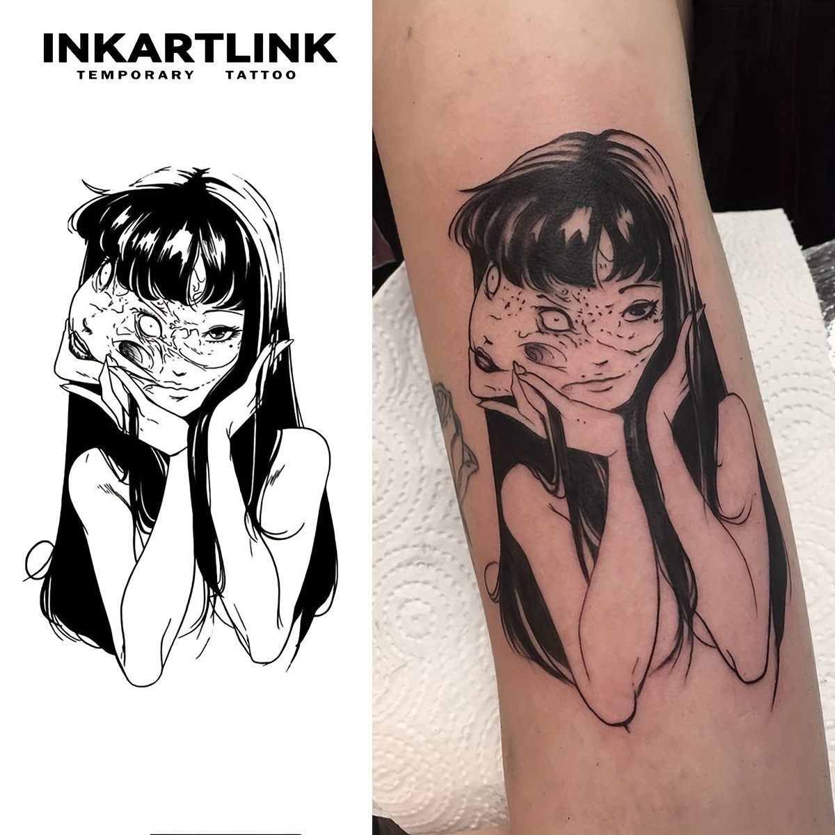 

Inkartlink Revolutionary Technology , Semi Permanent Tattoos, Japanese Anime, Evil Spirits, Temporary , Fake , Waterproof, Authentic Appearance, Plant-based, Magic