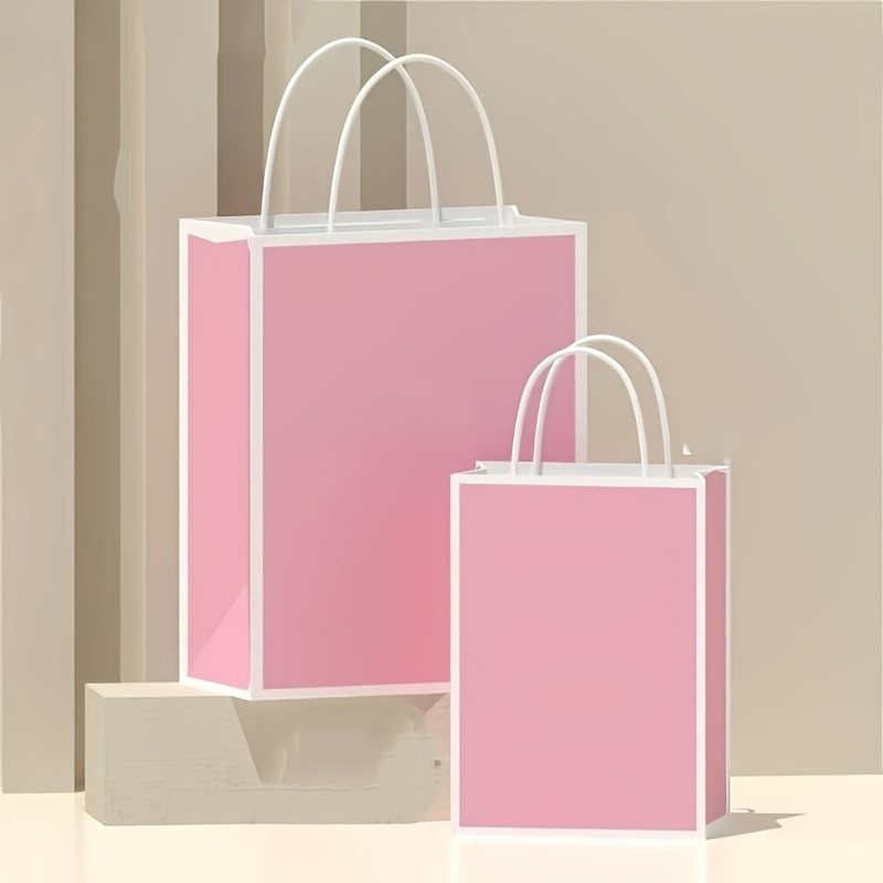 

10pcs Trendy Paper Gift Bags - Handheld Shopping & Party Favor Bags For All , Internet , Creative