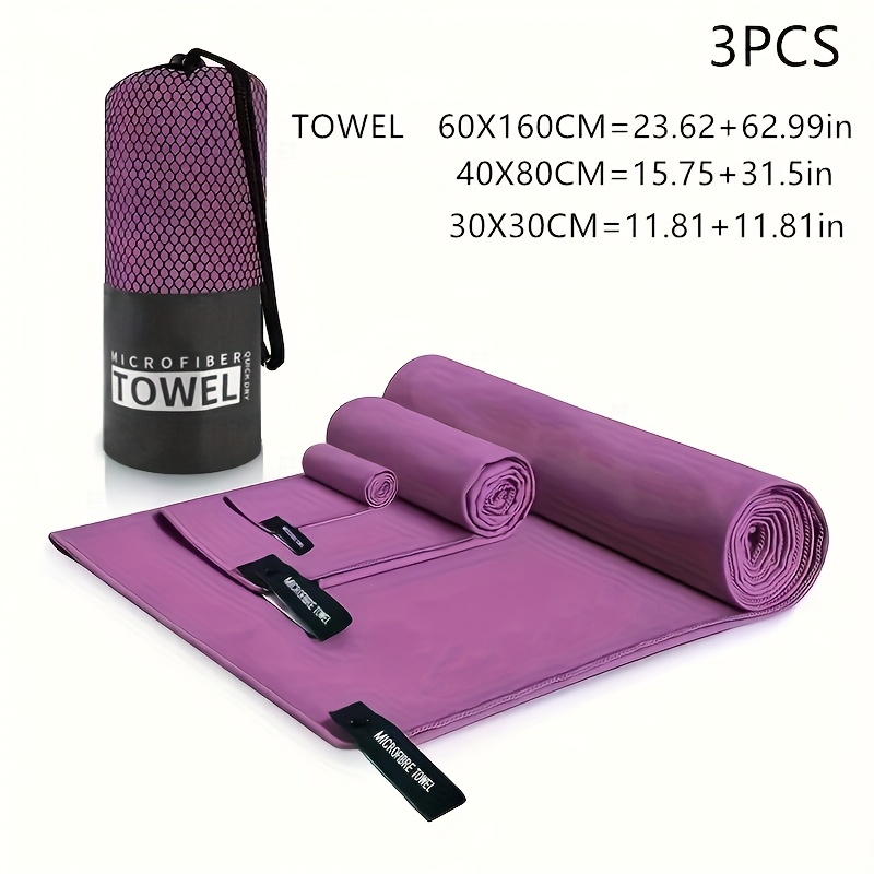 Ultra-Fine Fiber Sports Towel - Super Absorbent, Soft & Light -Friendly, Compact Travel Towel for Swimming, Beach, Gym - Quick-Dry, Hand Wash Only, Modern Design, Perfect for Outdoor Activities, Beach Towel, Sleek Towel Design, Quickdry Fabric