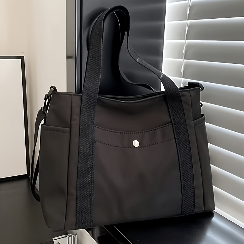 TEMU Women's Large Capacity Versatile Tote Bag, Convertible Crossbody Shoulder Bag With Detachable Strap, 3 Colors (black, Khaki, Beige)