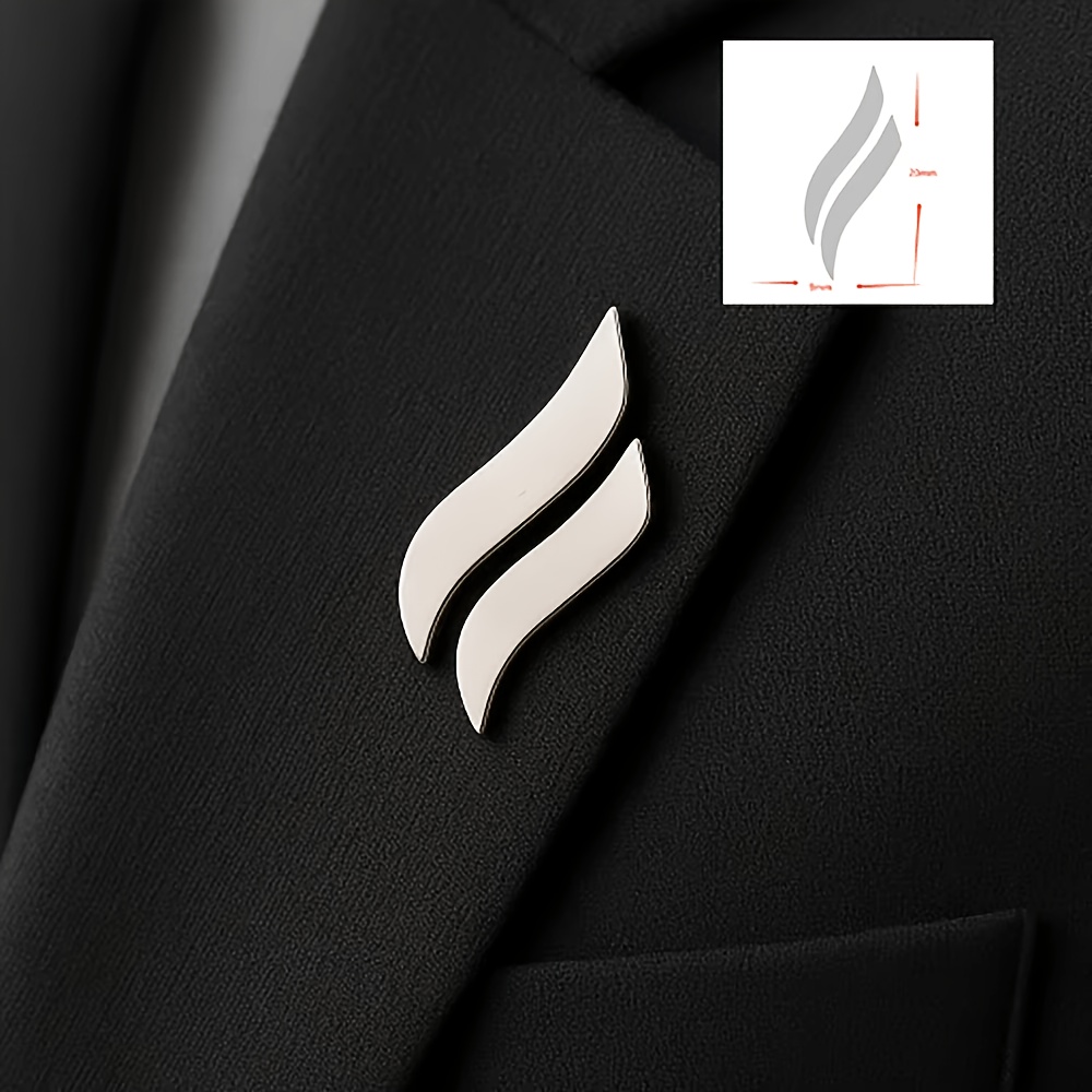 TEMU Custom High-end Custom Brooch Set For Men, Interchangeable Metal Lapel Pins, Ideal For Luxury Formal Attire And Personalized Gifts