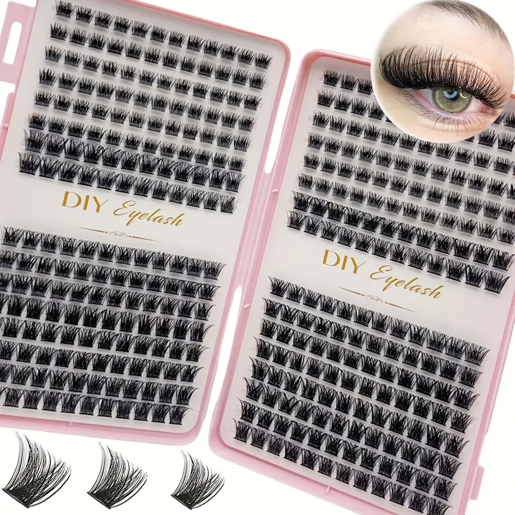 384 Clusters Of Eyelashes, Each Cluster With 10-14mm Long Eyelashes, Natural-looking, Fluffy, D-, For People Who Love Beauty