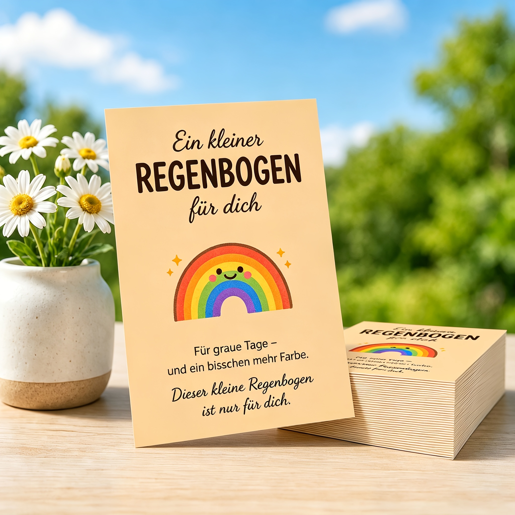 Image of 48pcs German Greeting Cards, Mini Cards, German Friendship Encouragement Cards, Warm Star Decorations, Suitable For Cards For , Cards, Hug Cards, Pocket Cards, Thank You Cards