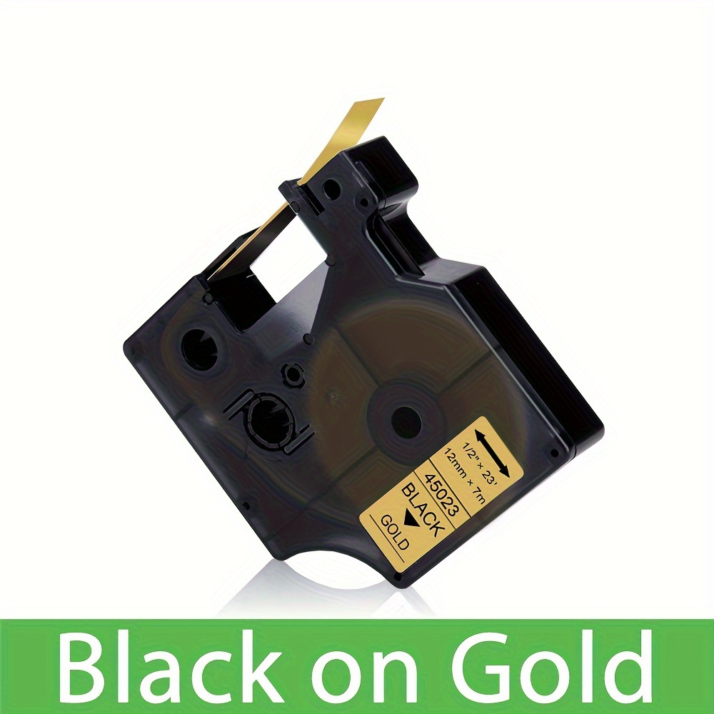 TEMU 1pc Compatible With Dy-mo D1 Label Tape Compatible Maker Rffills Label Tape 12mm(1/2")x7m(23ft) 45013 45011 45018 For Use With:label Manager