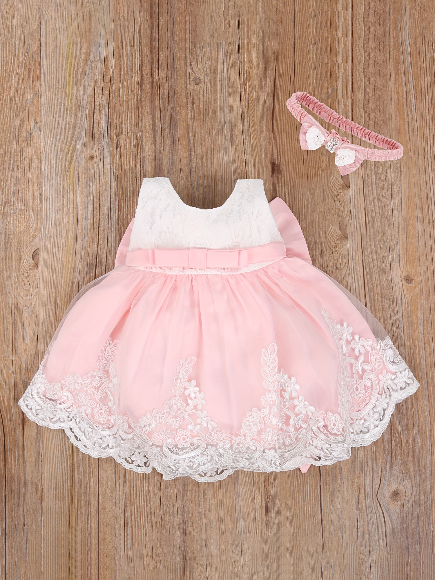 toddler summer outfits featuring a sleeveless floral lace - Temu
