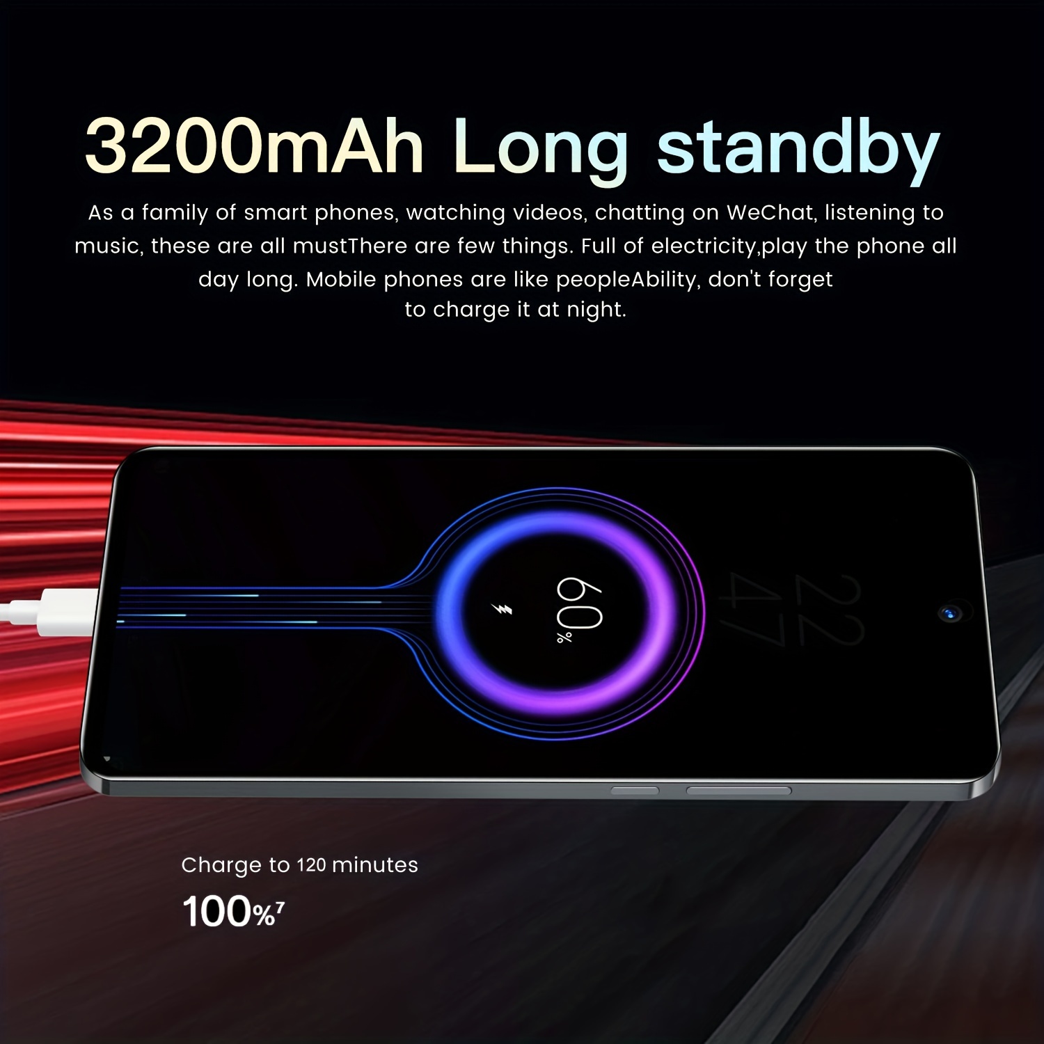 1pc M70 2024 Android Smartphone, 6.56