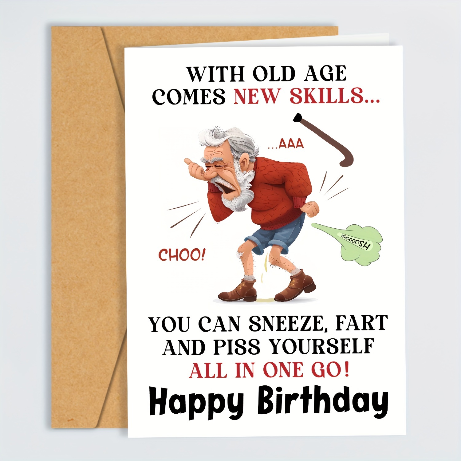 

Hilarious ' With ' Birthday Card For Men - , Brother, Or Friend