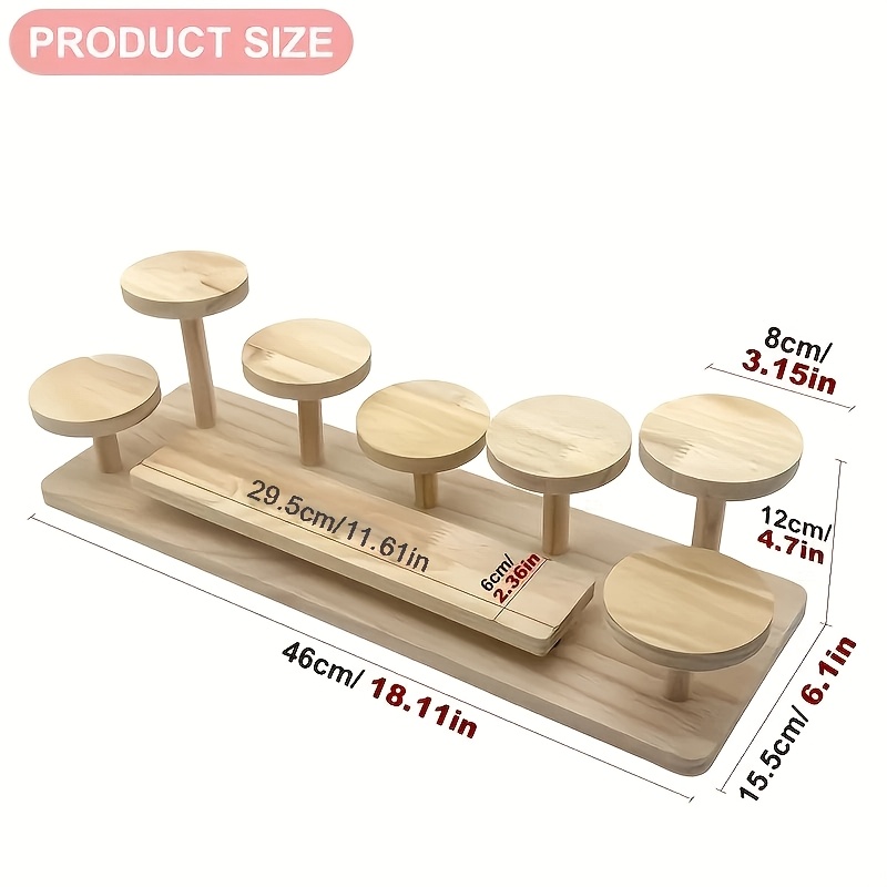 TEMU 1pc Wooden Desktop Storage Rack, Succulent Plant Display Rack, Suitable For Desktop Storage Of Jewelry, Plants, Paper Cupcakes, Living Room And
