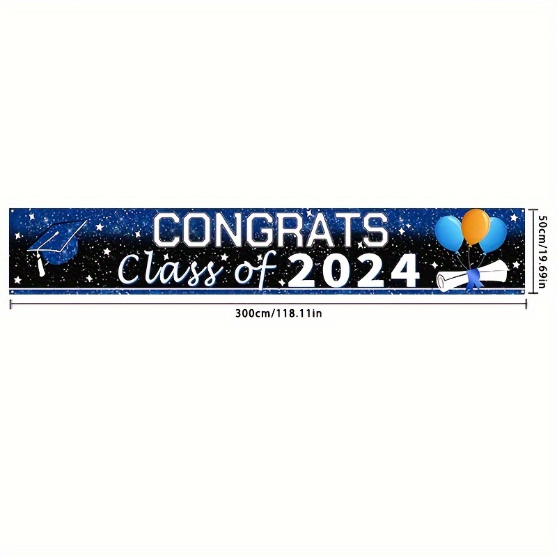 Congrats Grad Banner 2024 Banner Backdrop - Temu United Kingdom