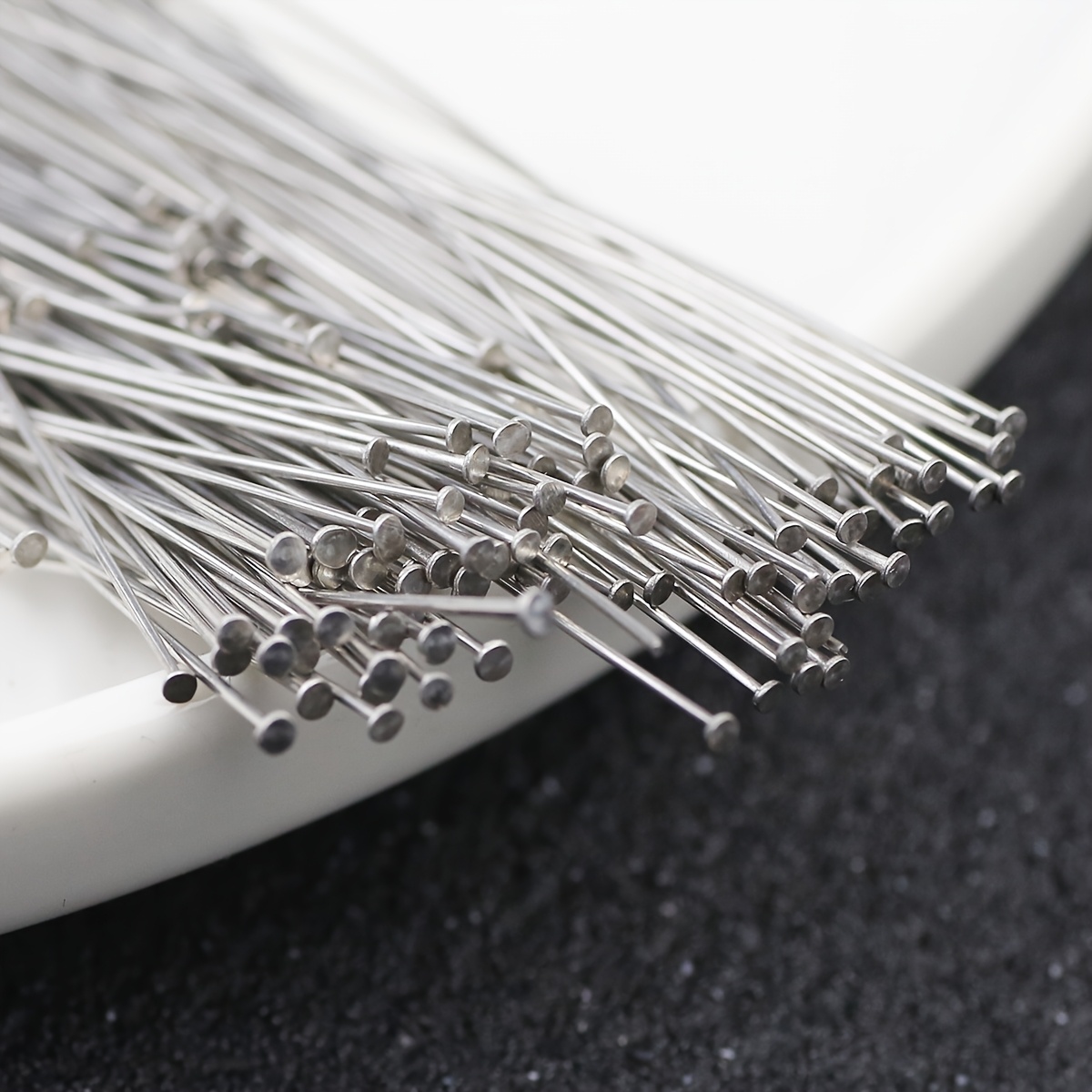 E-shop 300 Stk., Länge 20- optional, Edelstahl Flachkopf Pins T-Pins, Farbecht, Rostfrei, Biegsam, Zuschneidbar, Geeignet für handgefertigte Armbänder,