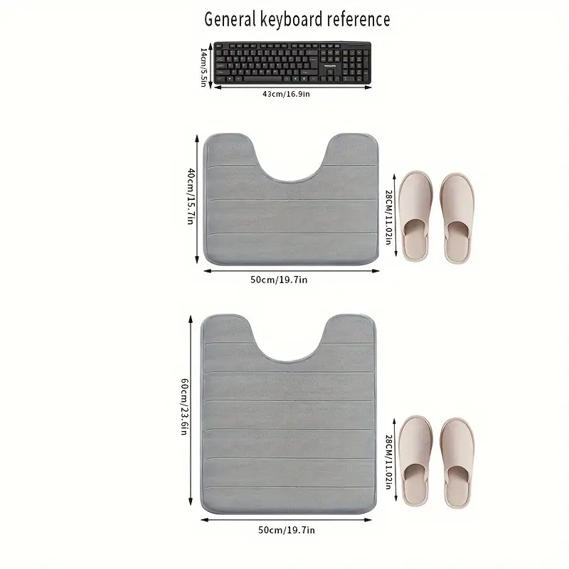 1pc u shaped profile ultra soft high rebound sponge coral fleece bathroom mat absorption washable machine washable quick drying thick non slip bath mat soft and comfortable carpet very suitable for home decor mats applicable for bathrooms bathroom accessories showers toilet mats Product details 0