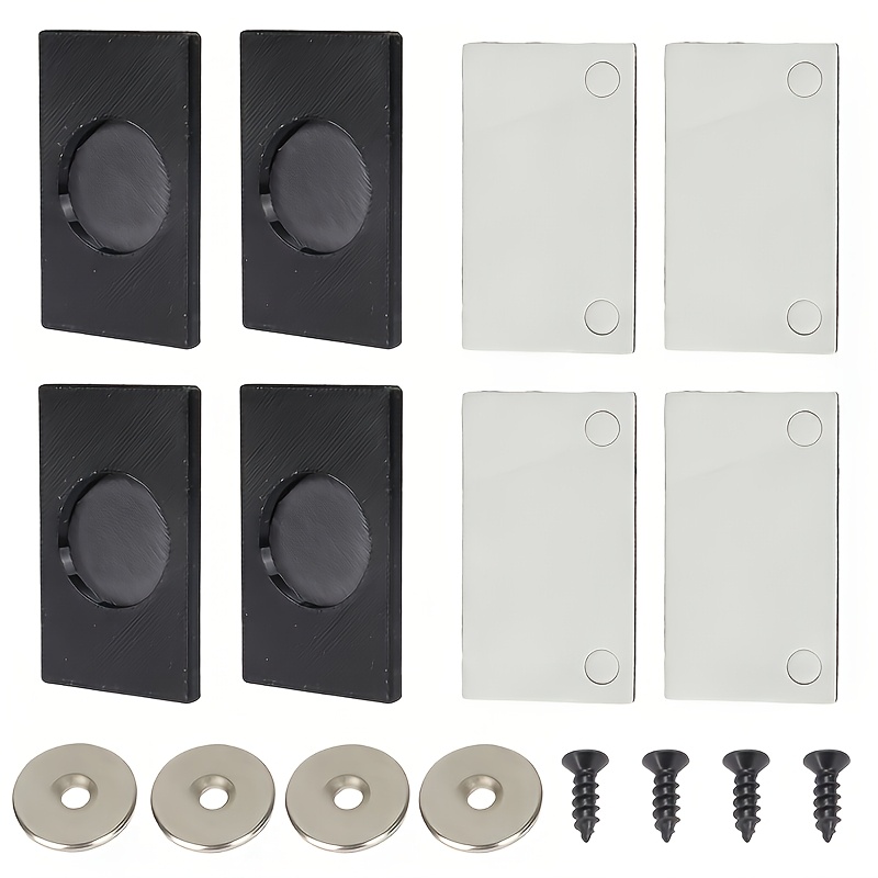 TEMU 4sets Strong Magnetic Number Plate Holder Universal For Car Trailer Black