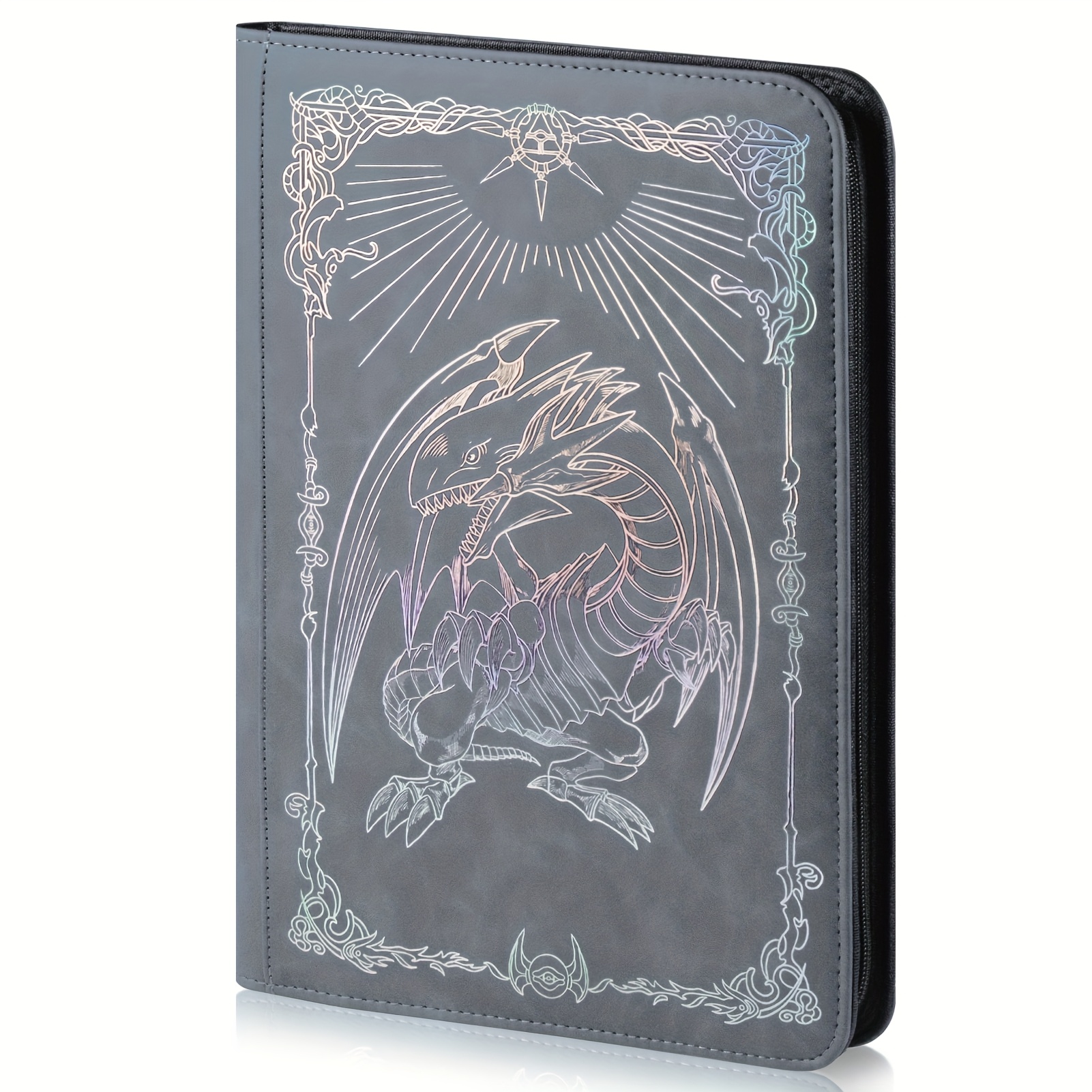 a binder trading cards featuring a zip design laser - Temu