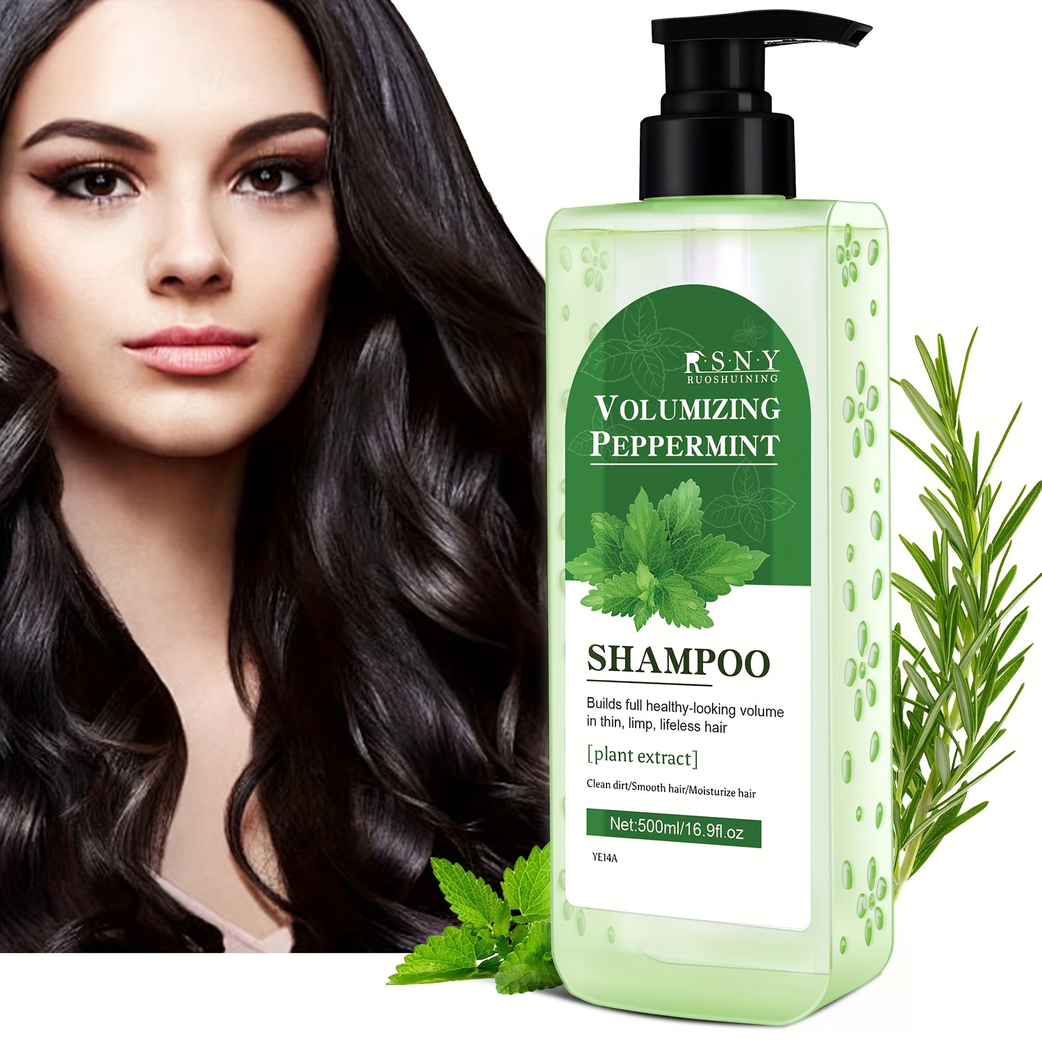 

500ml Rosemary Peppermint Shampoo - Deep Cleansing, Strengthens Hair, Healthy Hair Penetrates Root To Tip