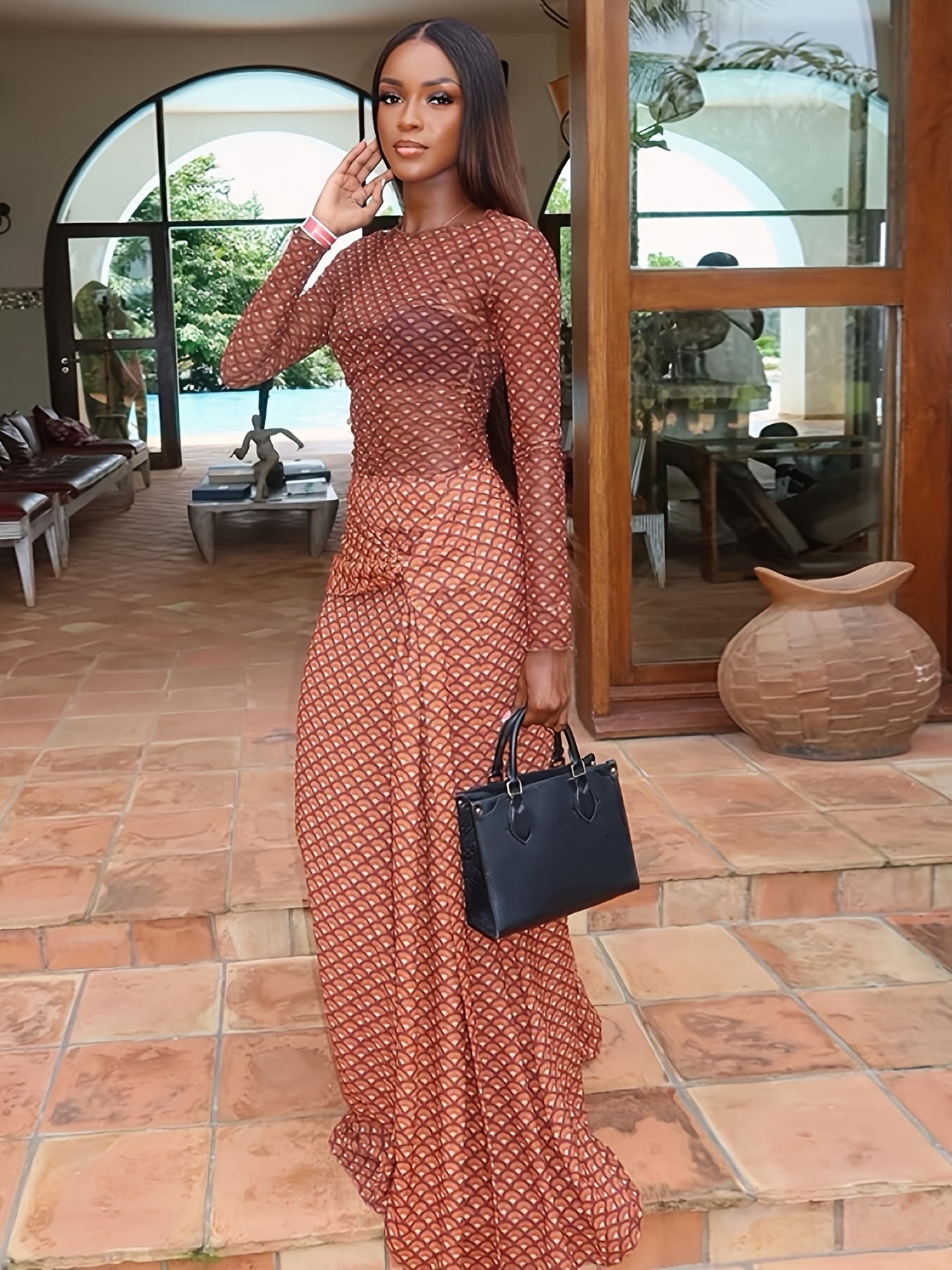 loose fitting long dresses HOTYD Cotton Linen Dresses for Women Long Sleeve V Neck Maxi Dress Flowy  Summer Loose Fit Beach Vacation Dresses Beige S at Amazon Women's Clothing  store