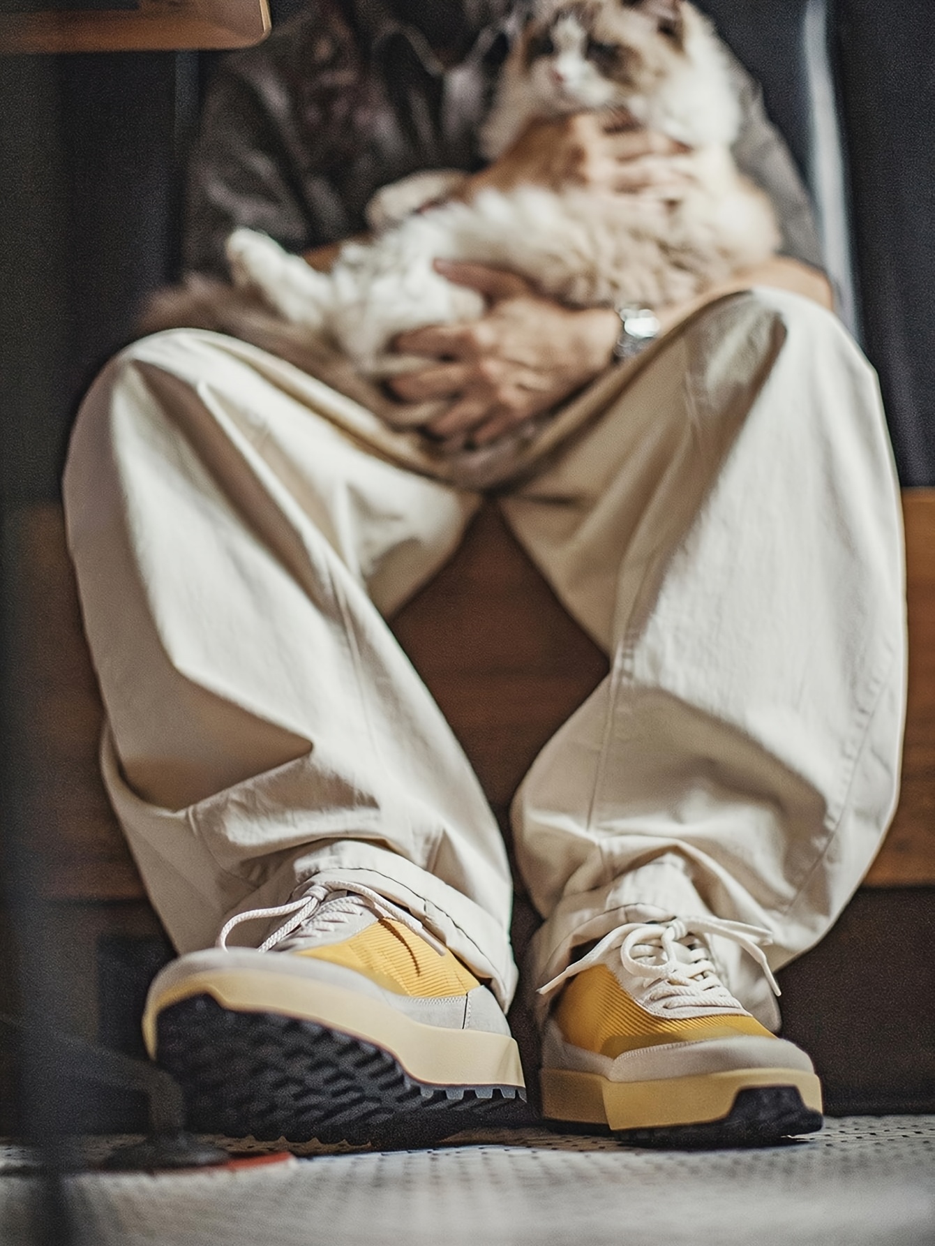 Maden, Nuevas Zapatillas Estrelladas de Verano, Zapatos Deportivos de Lona Waffle para Hombre, Malla Transpirable para Viajeros, Suela Gruesa Casual, Zapatos Forrest Gump Blanco Amarillo, Zapatos de Golf, Tenis, Camping