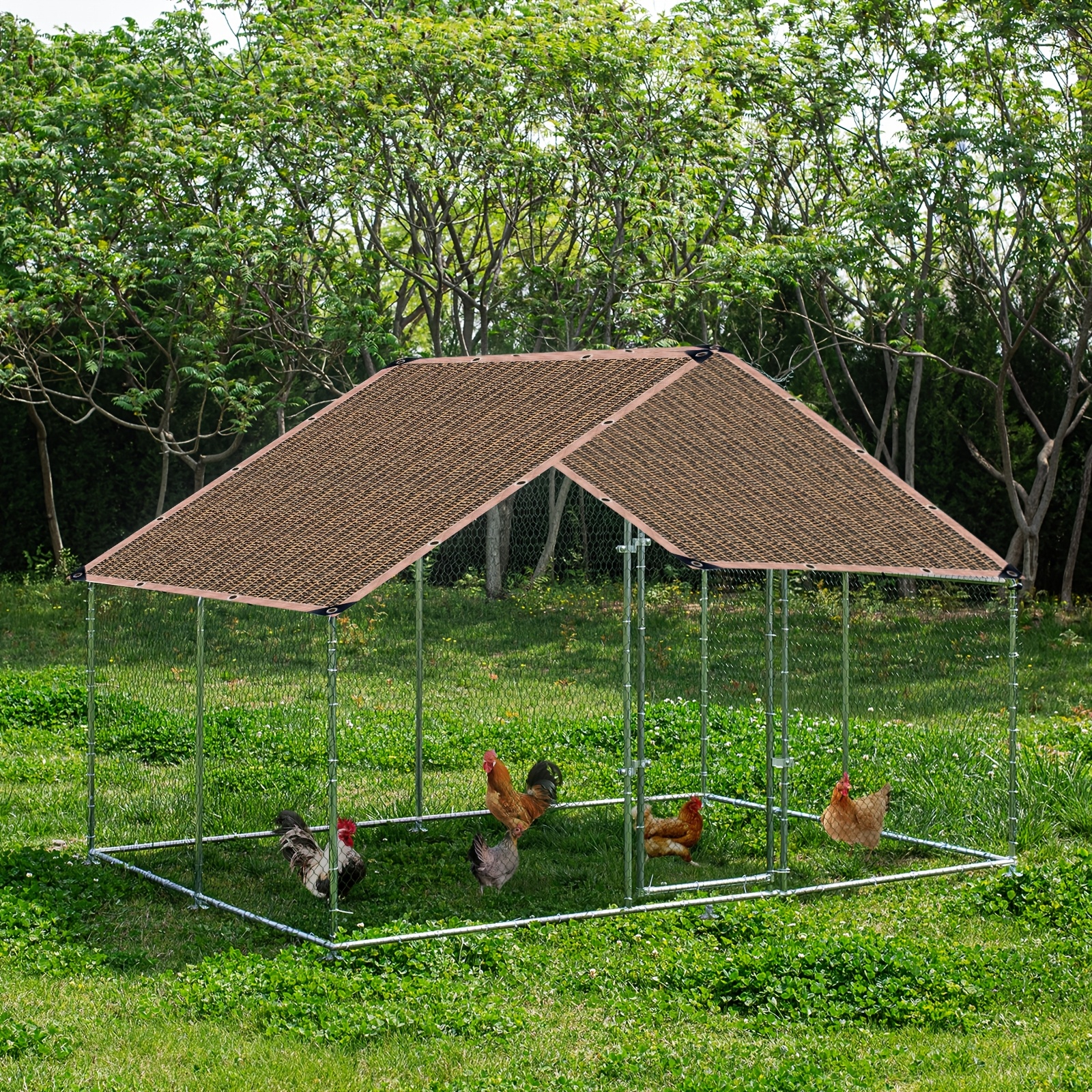 Outdoor Shade Net - Brown, Uv-Resistant, Durable Canopy, Suitable for Travel, Picnics, And Pools - Available In Various Sizes.