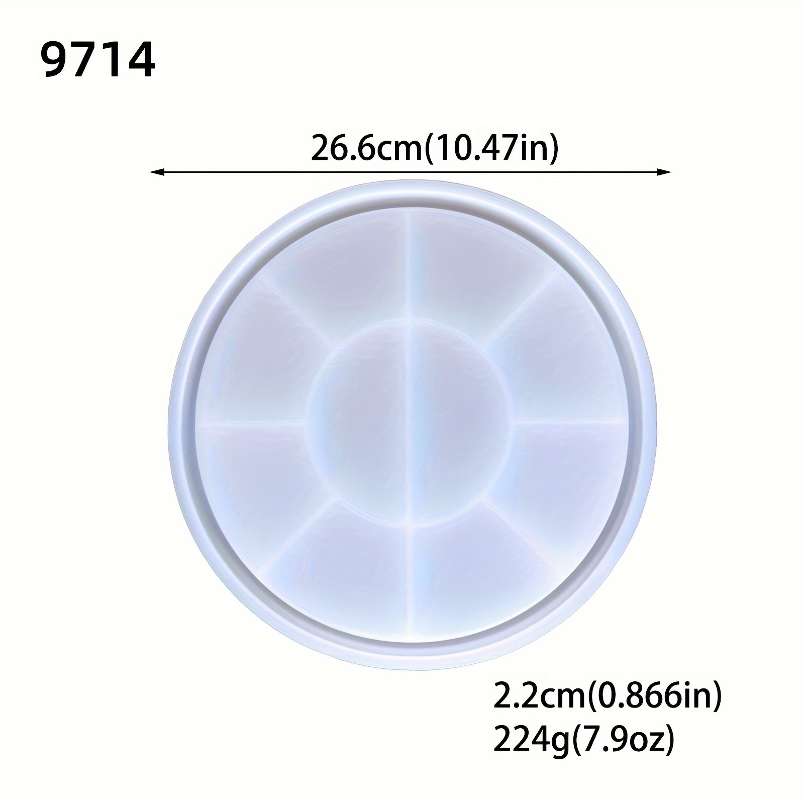 Image of Storage Box Mold Round Plate Crystal Resin Mold Desktop Storage Flower Arrangement Decoration Silicone Mold Large Medium Small 3 Sizes Fruit Tray Afternoon Tea Plate Jewelry Storage Dish