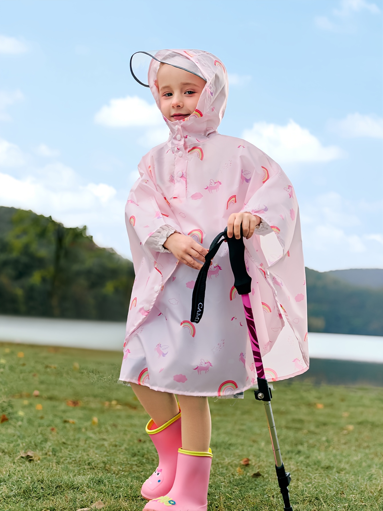 hooded rain poncho lightweight outdoor cape boys Temu Australia