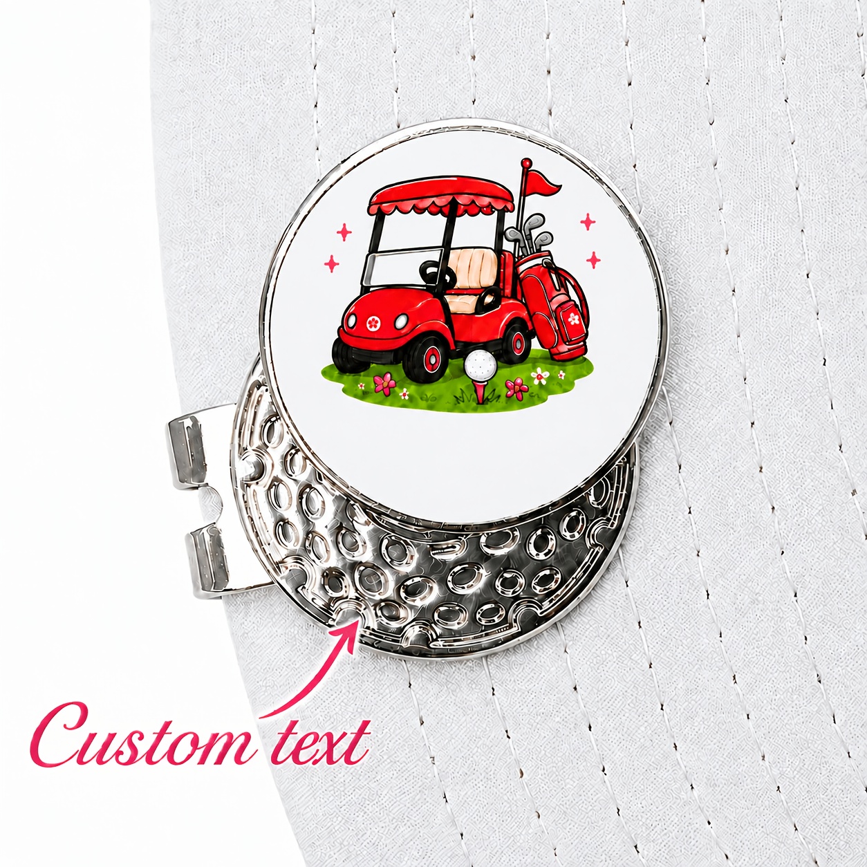 TEMU Custom Name/text Golf Ball Marker Cart Suitable For Golf Courses, Tournaments & Practice - Marker Ball Cart , For Course Marking Equipment