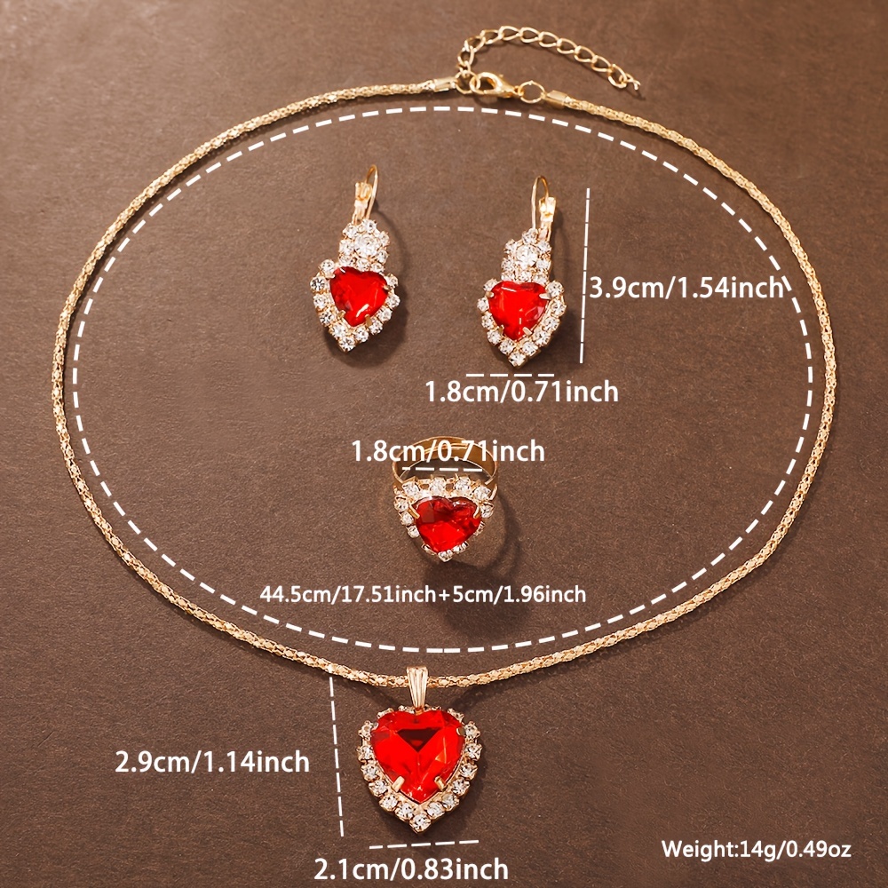 5pcs womens fashion watch heart jewelry set perfect valentines easter ramadan gift details 5