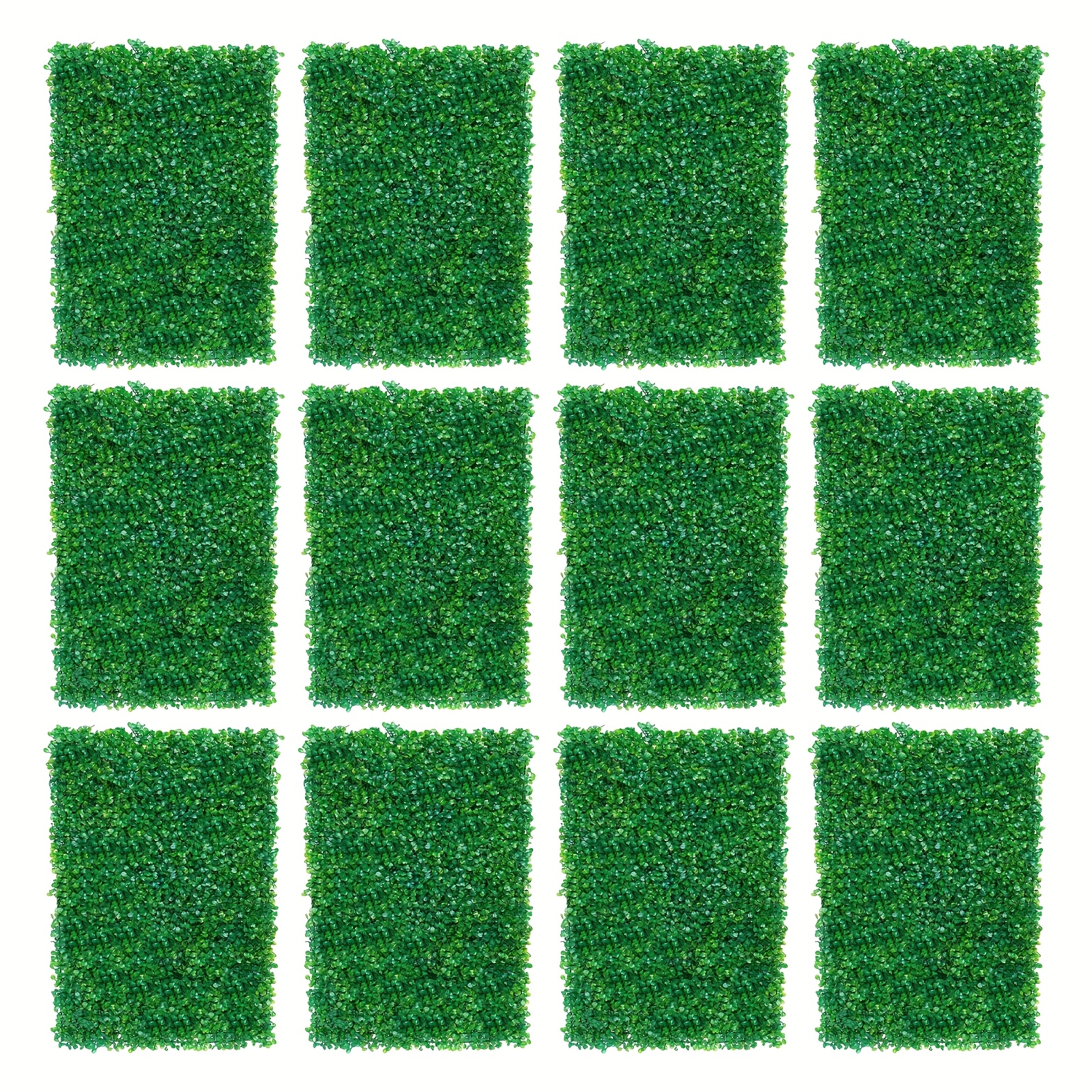 TEMU Paquete de 12 Plantas Artificiales Pared 40 x 60 cm Panel de Pared de Planta Artificial, Pantalla de Privacidad, Pared de Jardín, Decorativas