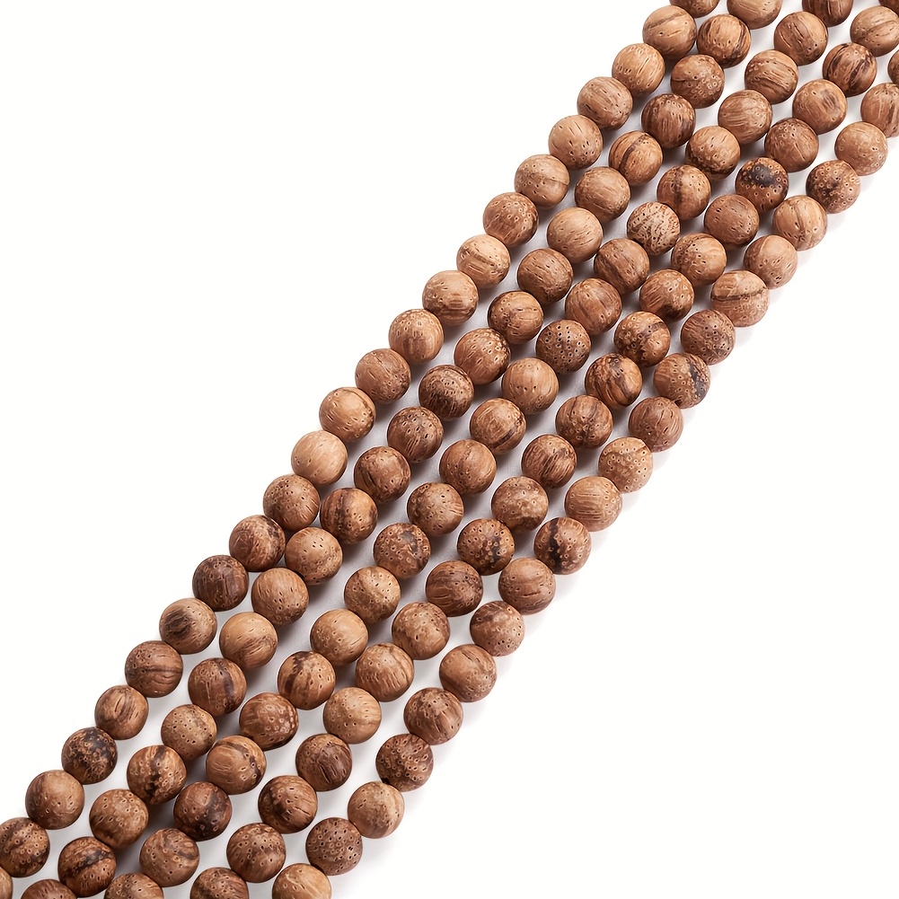 Wood Round Beads, 5 Strand for DIY Jewelry Making
