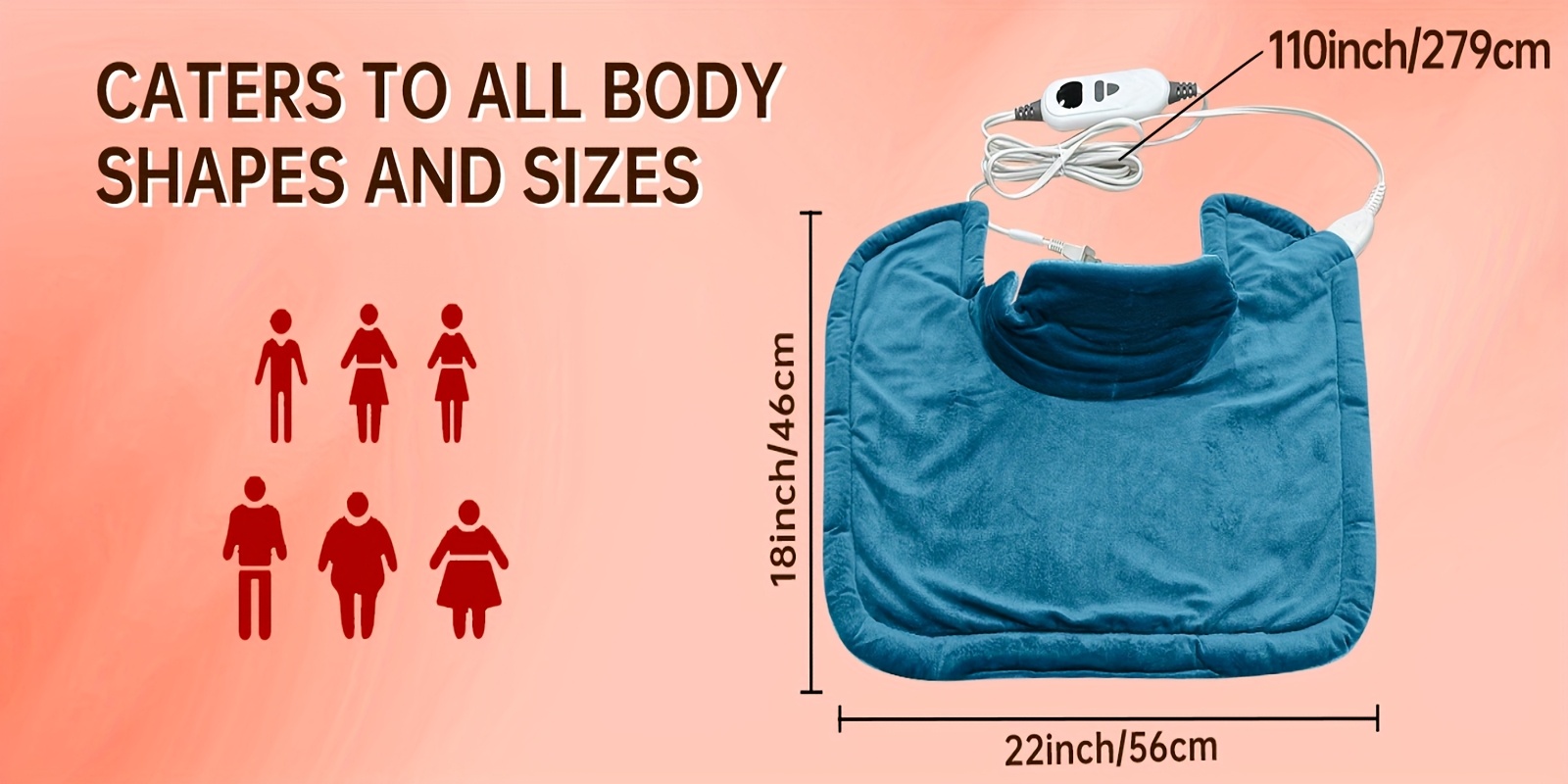 graphene blanket shawl with 3 times the depth of   shawl weighted instant heating pad suitable for neck and shoulders heating wrapping with 6 heating options and 4 automatic shut off timers as a mothers day gift for mothers blanket shawl Product details 1