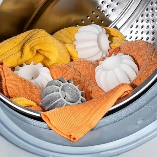 large magic laundry balls in sets of 2 4 or 6 reusable stain resistant and anti clumping designed for cleaning clothes and removing pet hair manual operation compatible with plastic and does not electricity