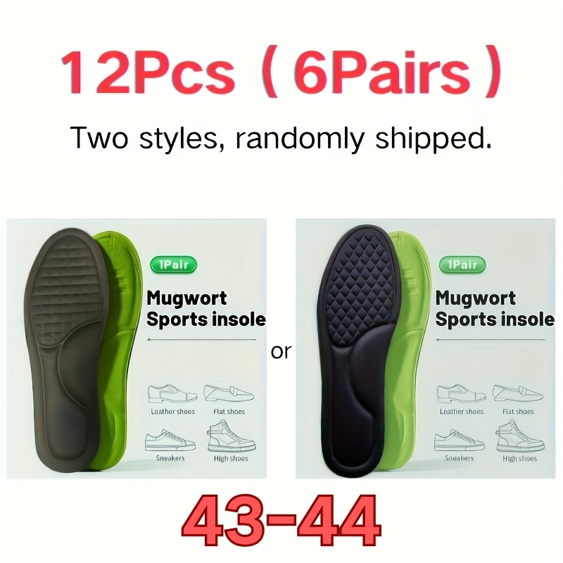 Image of 6 Pairs (12pcs) Of Shock-absorbing Insoles, And Comfortable Sports Air Cushions For Long- Outdoor Standing In Autumn And Winter. Shoe Accessories, Suitable For Men And Women. Colors