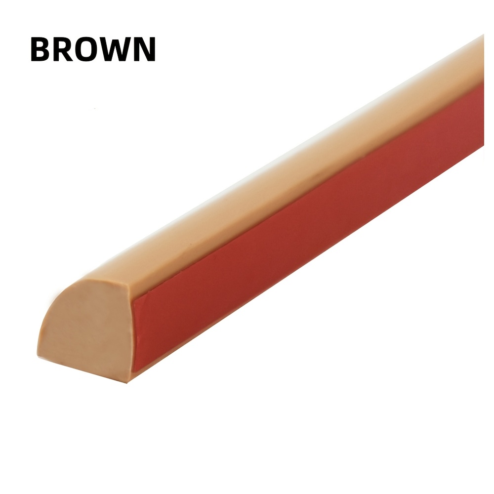 Image of A 2m/78.74in Flexible Quarter-round Molding For Peel-and-stick Pvc Decoration, Featuring Double-sided Adhesive, Suitable For Flooring, Bathrooms, And Countertops