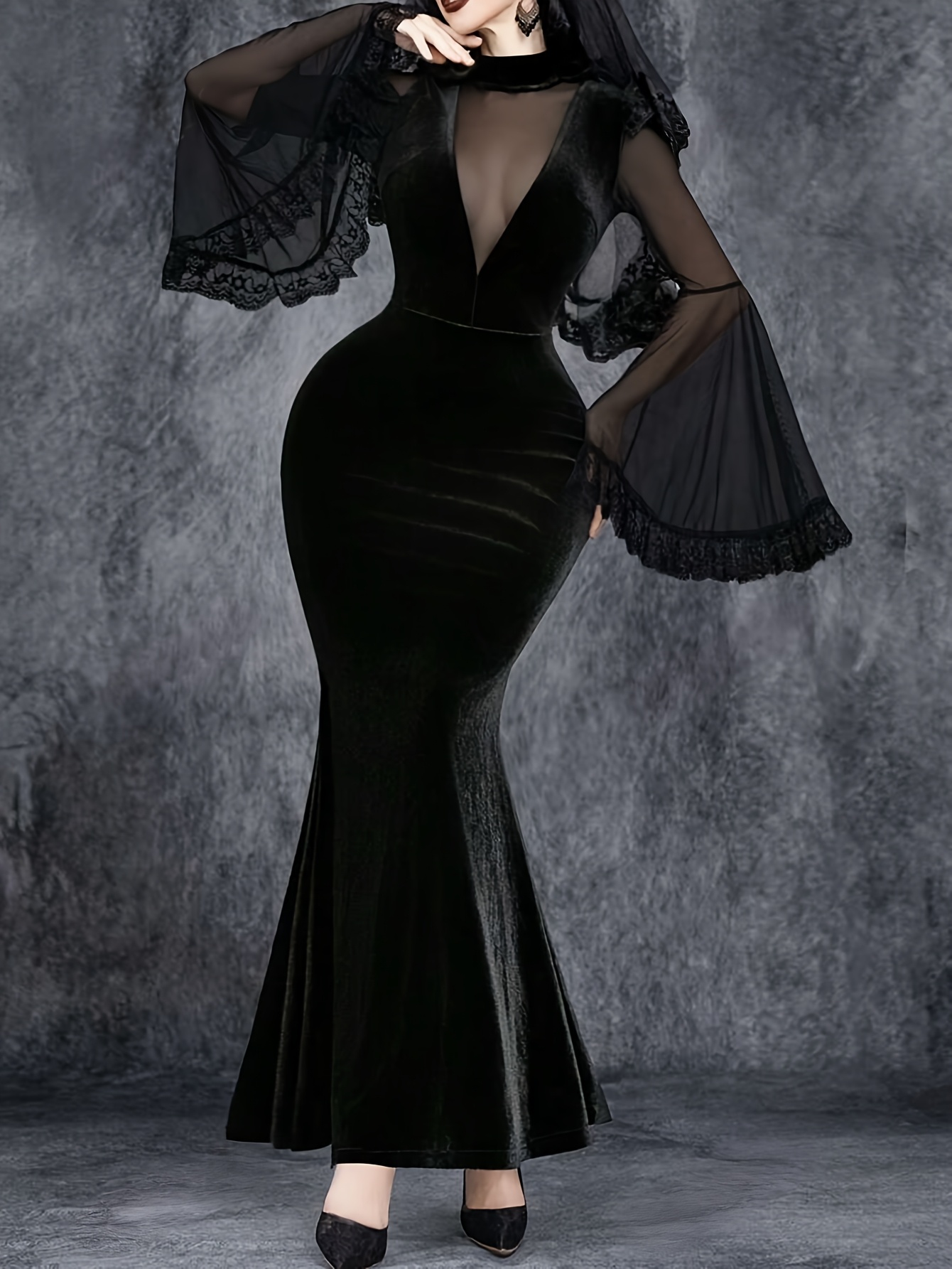 goth black dress sold on Temu United States