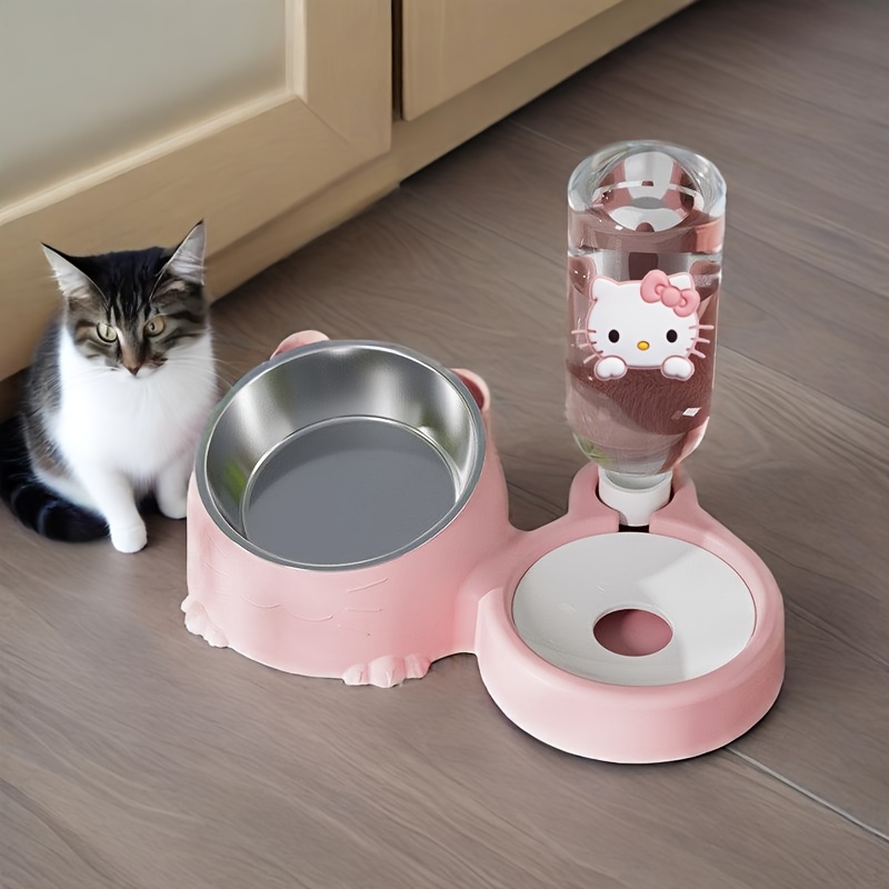 2-in-1 Sanrio Hello Kitty Stainless Steel Gravity-Fed Pet Bowl... product image 3