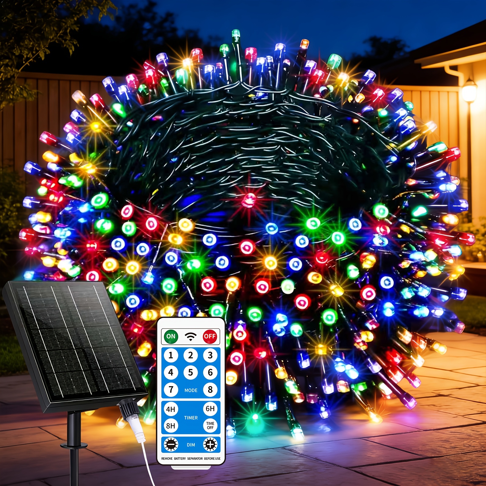 TEMU Outdoor Solar String Lights 320 Led 106ft 2600ma Extra Long Fairy Light String Dimmable With 8 Lighting With Outdoor String Lights For Holiday