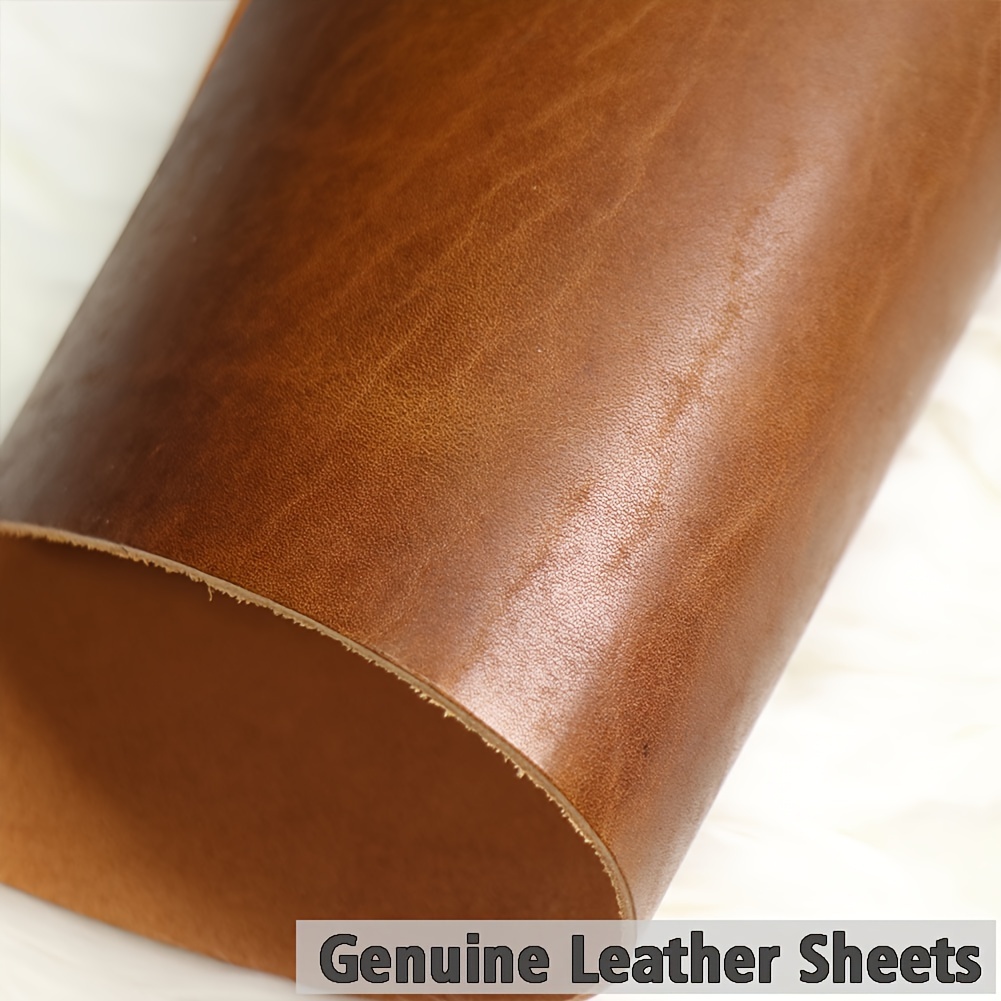 

Genuine Cowhide Leather Sheet 2mm - Premium Top Grain Leather For Diy Crafts, Wallets, Luggage Tags, Earrings, Rfid Blocking Cases, Sewing | Leatherworking Supplies - 20x30cm